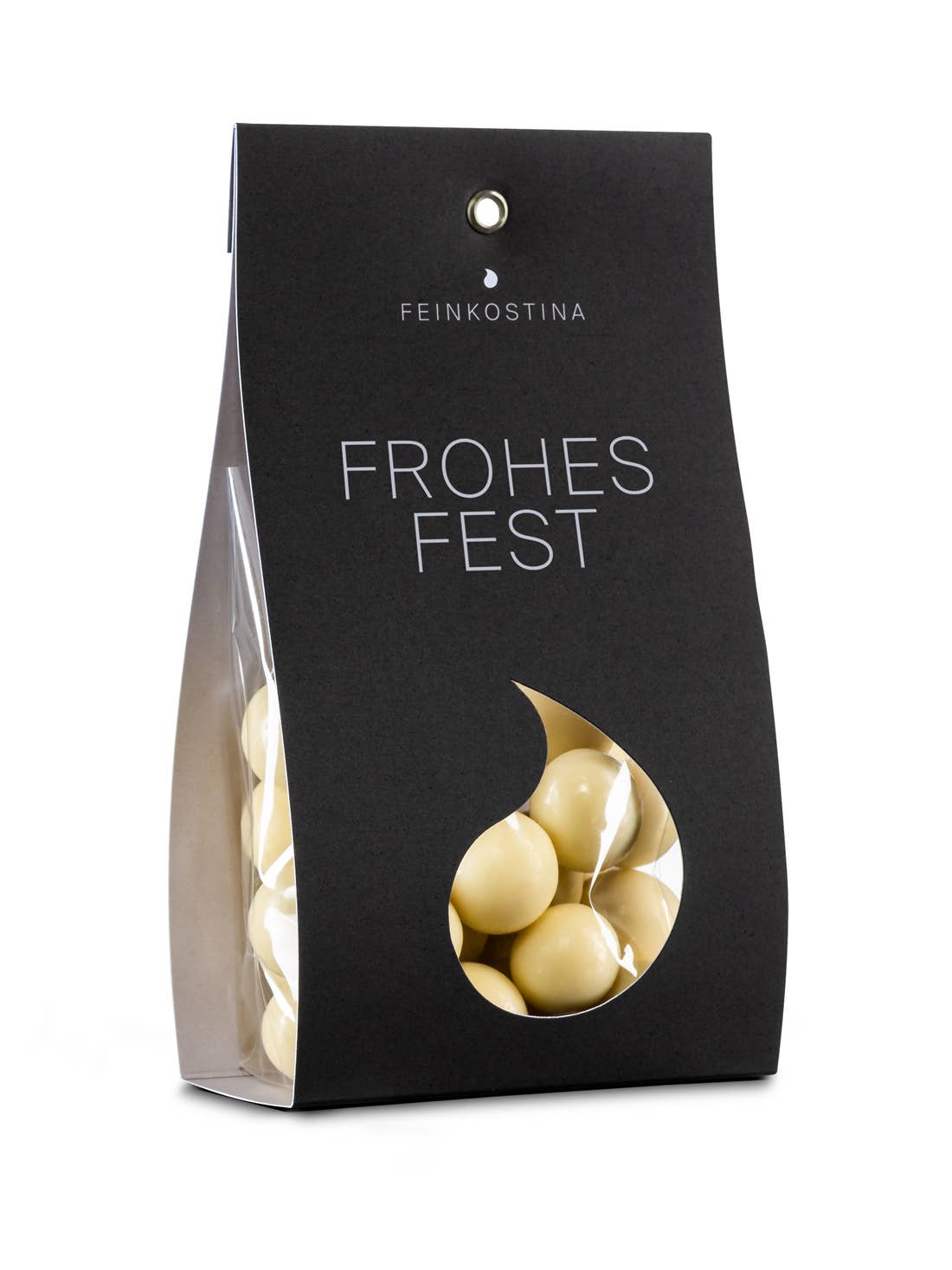 Frohes Fest - Haselnuss Dragees mit weißer Schokolade