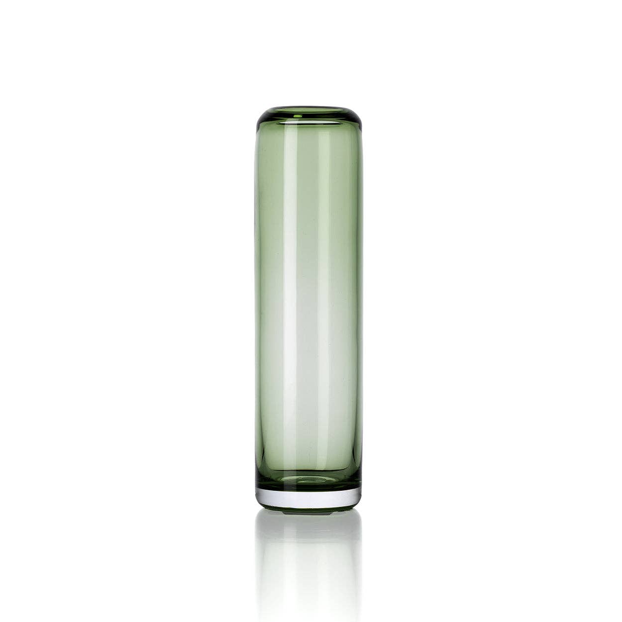 Die hohe vertikale Vase - Grün