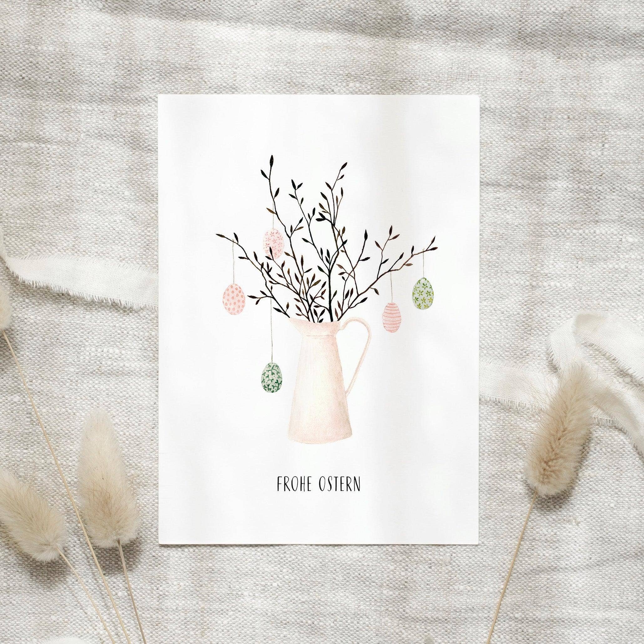 Postkarte - Ostervase - GUNDT HOME