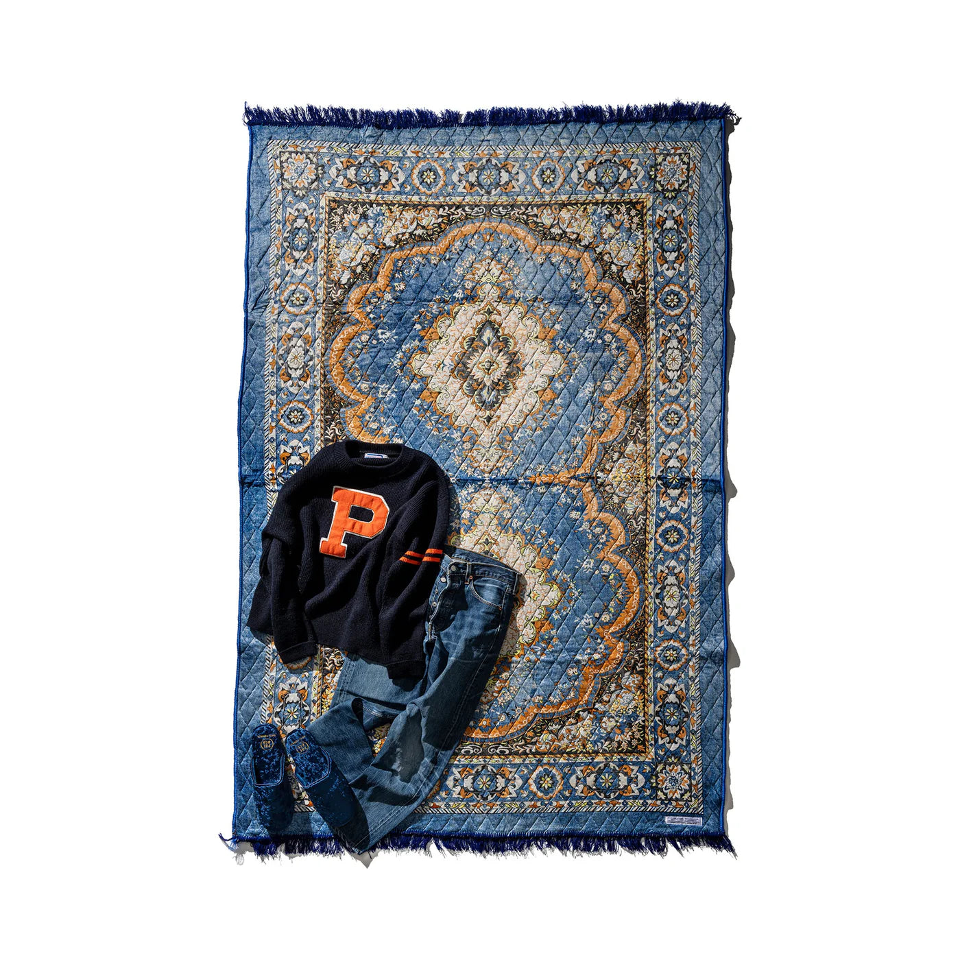 Indian Festival Rug Blue - GUNDT HOME