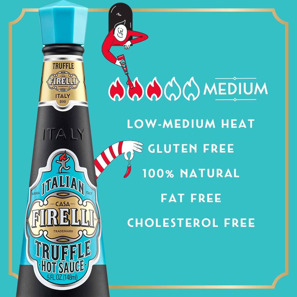 Casa Firelli Italian Truffle Hot Sauce 148ml Glasflasche - GUNDT HOME