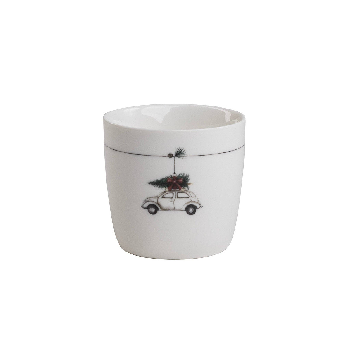 Sögne Krus Weiße Weihnachten nach Hause fahren-Tasse