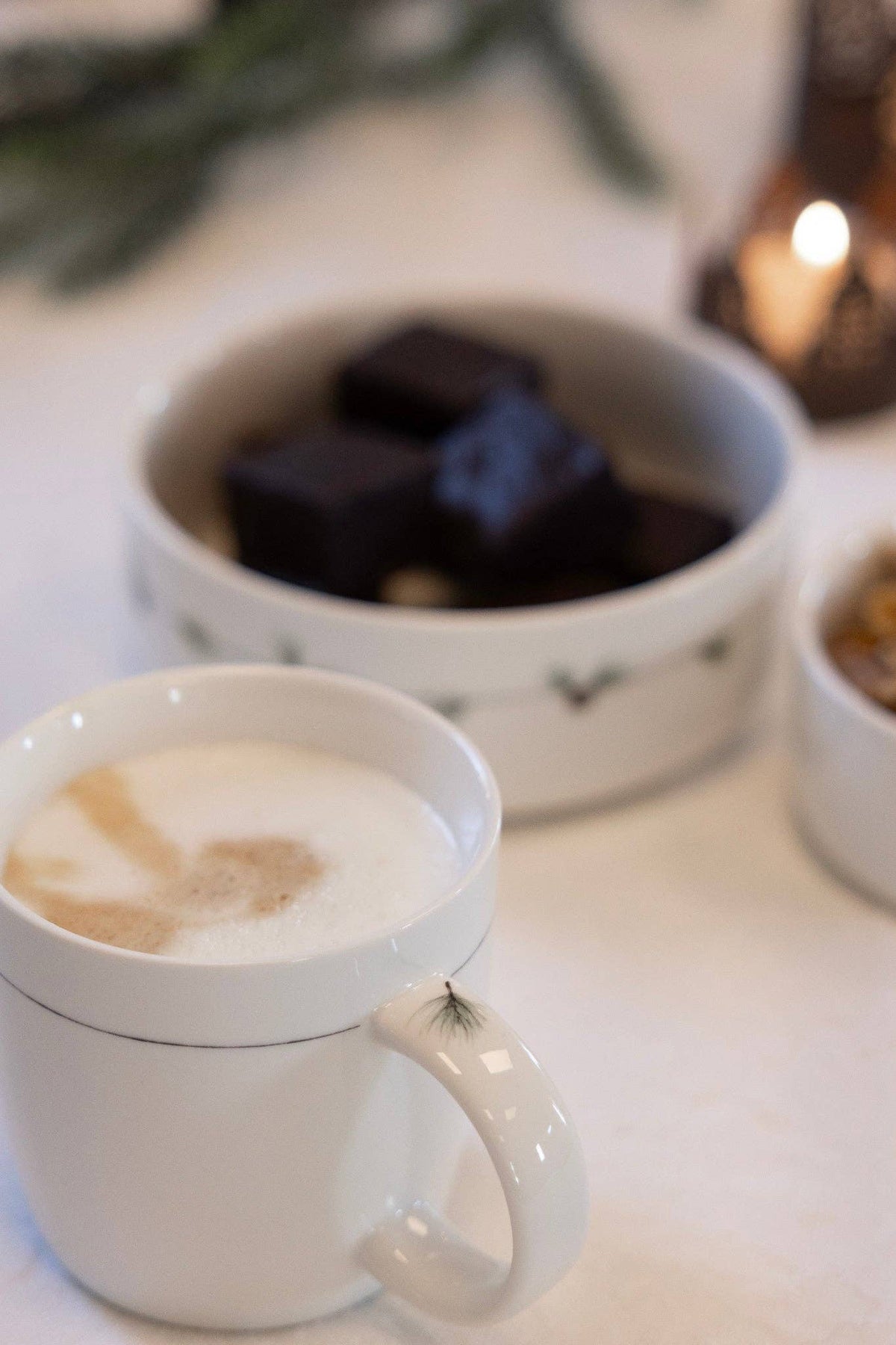 Sögne Krus Weiße Weihnachten nach Hause fahren-Tasse