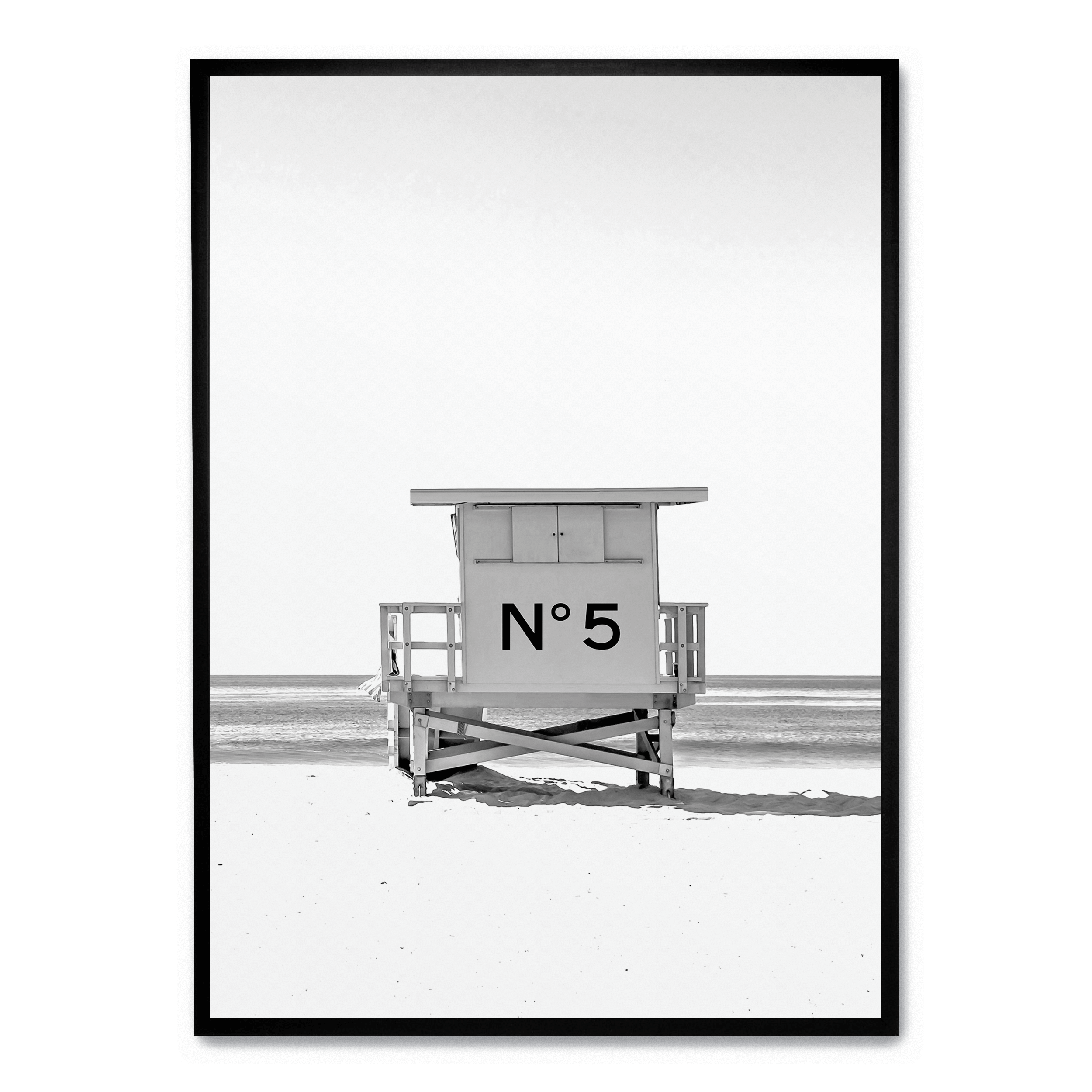 Chanel-Strandhütte-Plakat: No frame / A4 (21 x 29,7 cm)