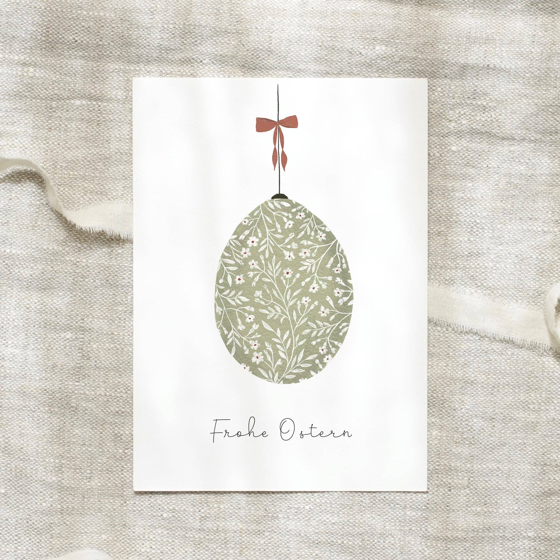 Postkarte · Osterei | Grün - GUNDT HOME