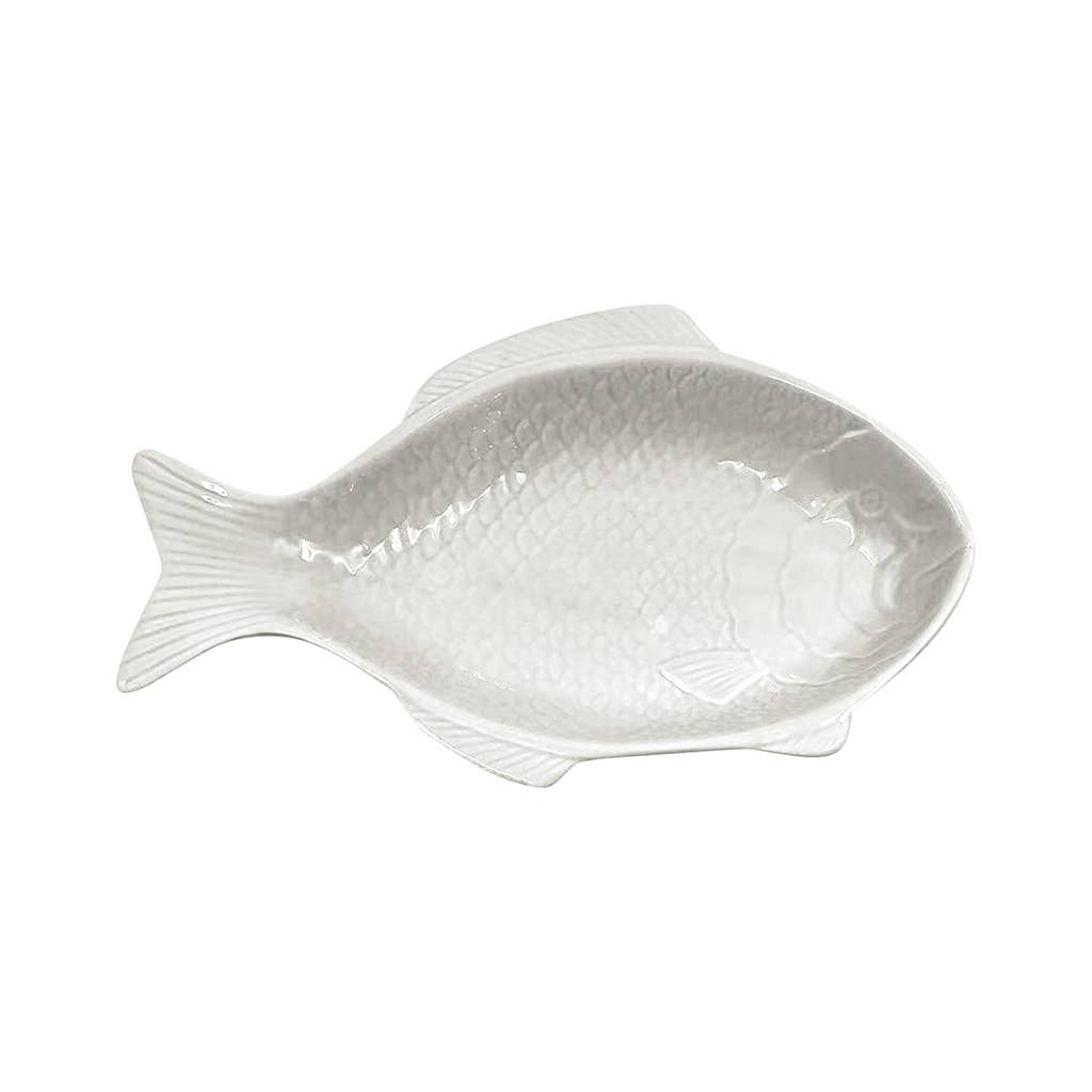 Fischschale cremeweiß L24,4 B15,8 H3,3cm