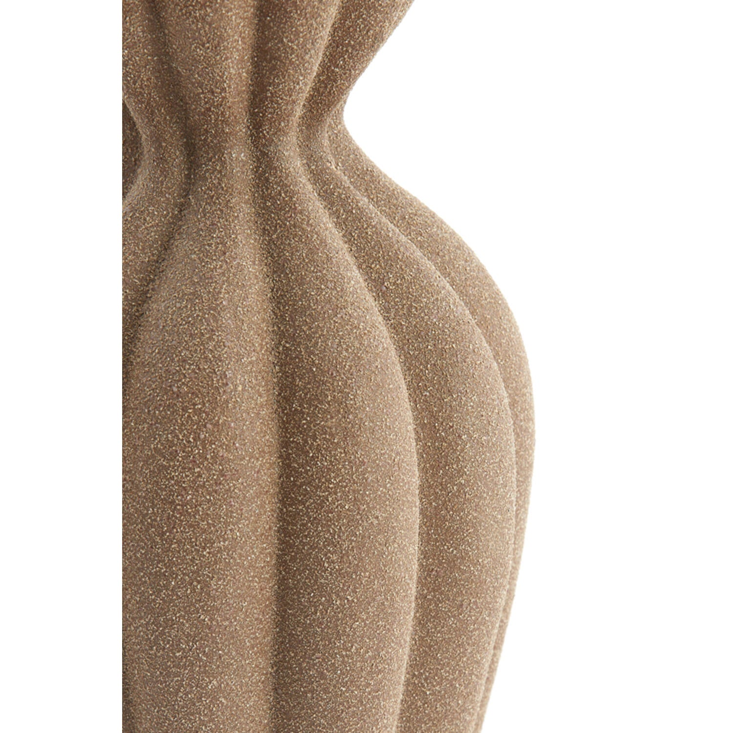 Vase Deko Ø19x35,5 cm Keramik matt braun - GUNDT HOME