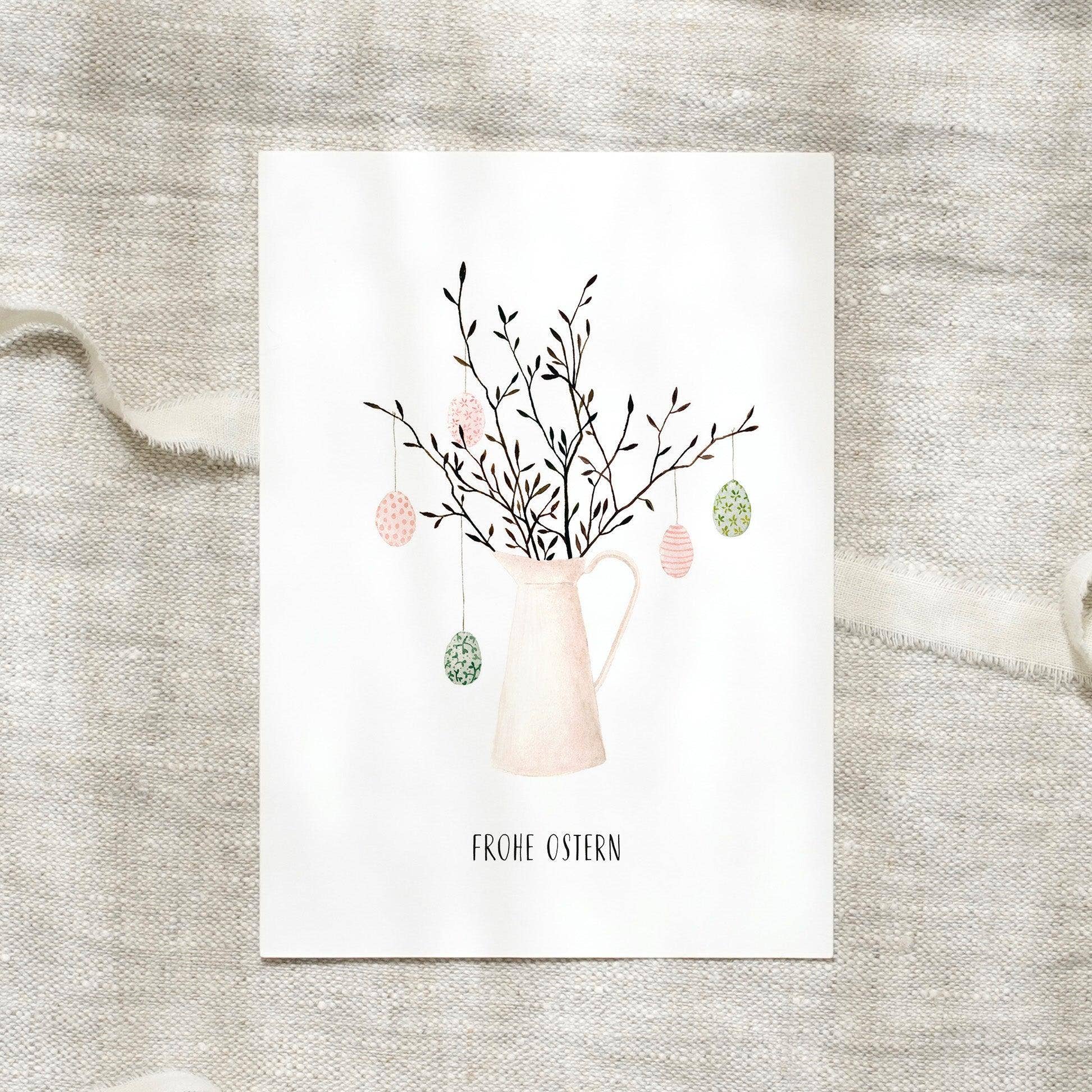 Postkarte - Ostervase - GUNDT HOME