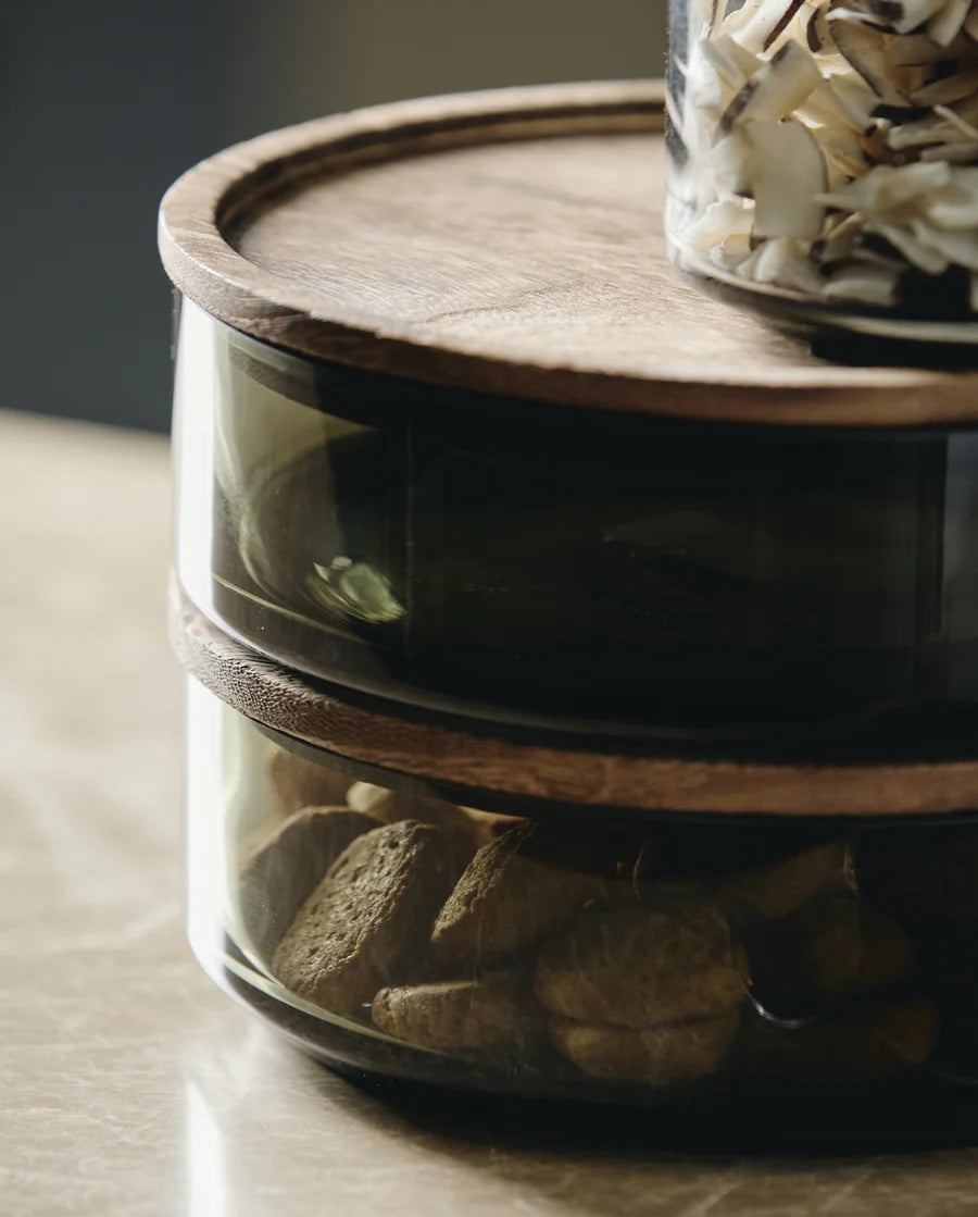 NORDAL Basil Aufbewahrungsbox L mit Holzdeckel - GUNDT HOME