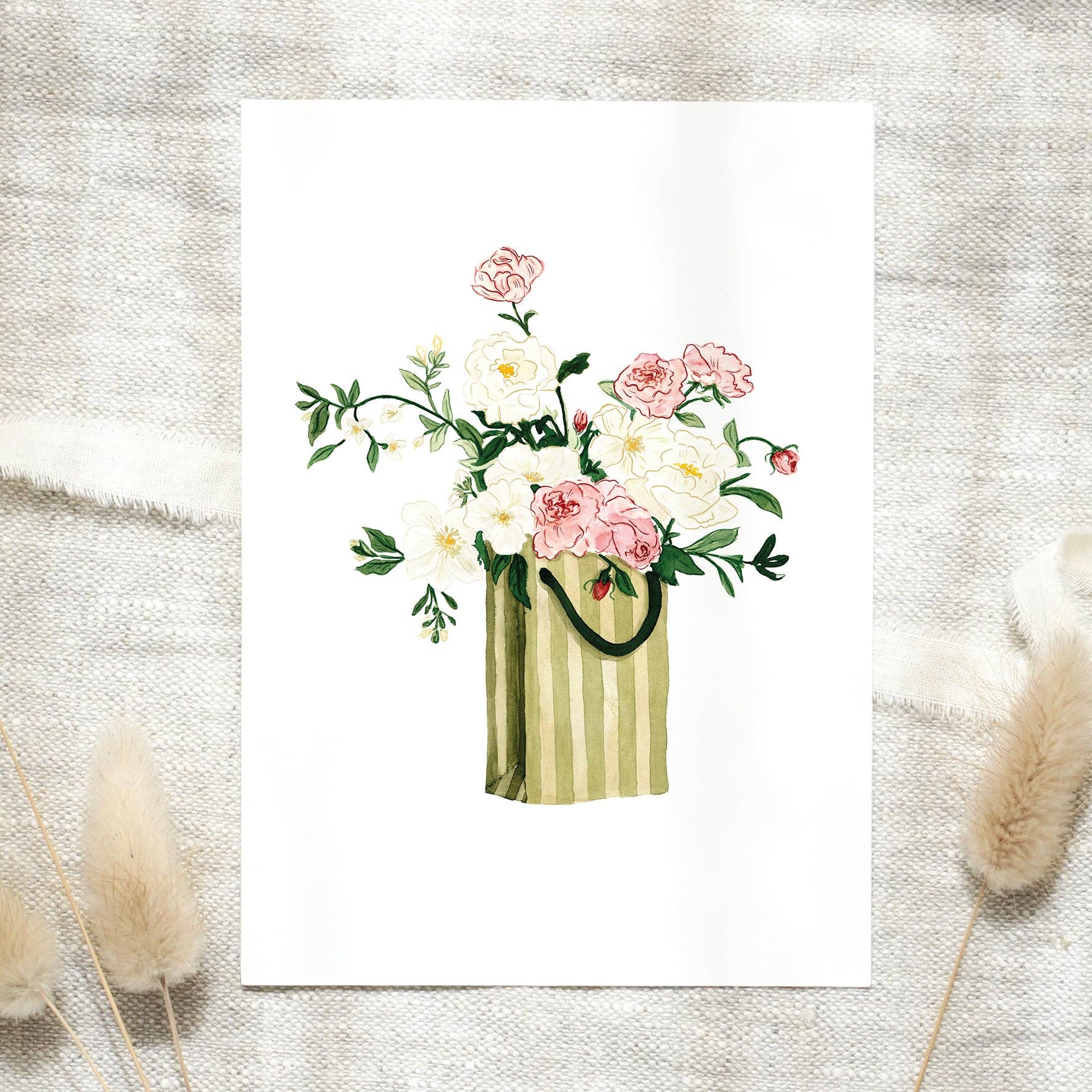Postkarte - Blumentasche - GUNDT HOME