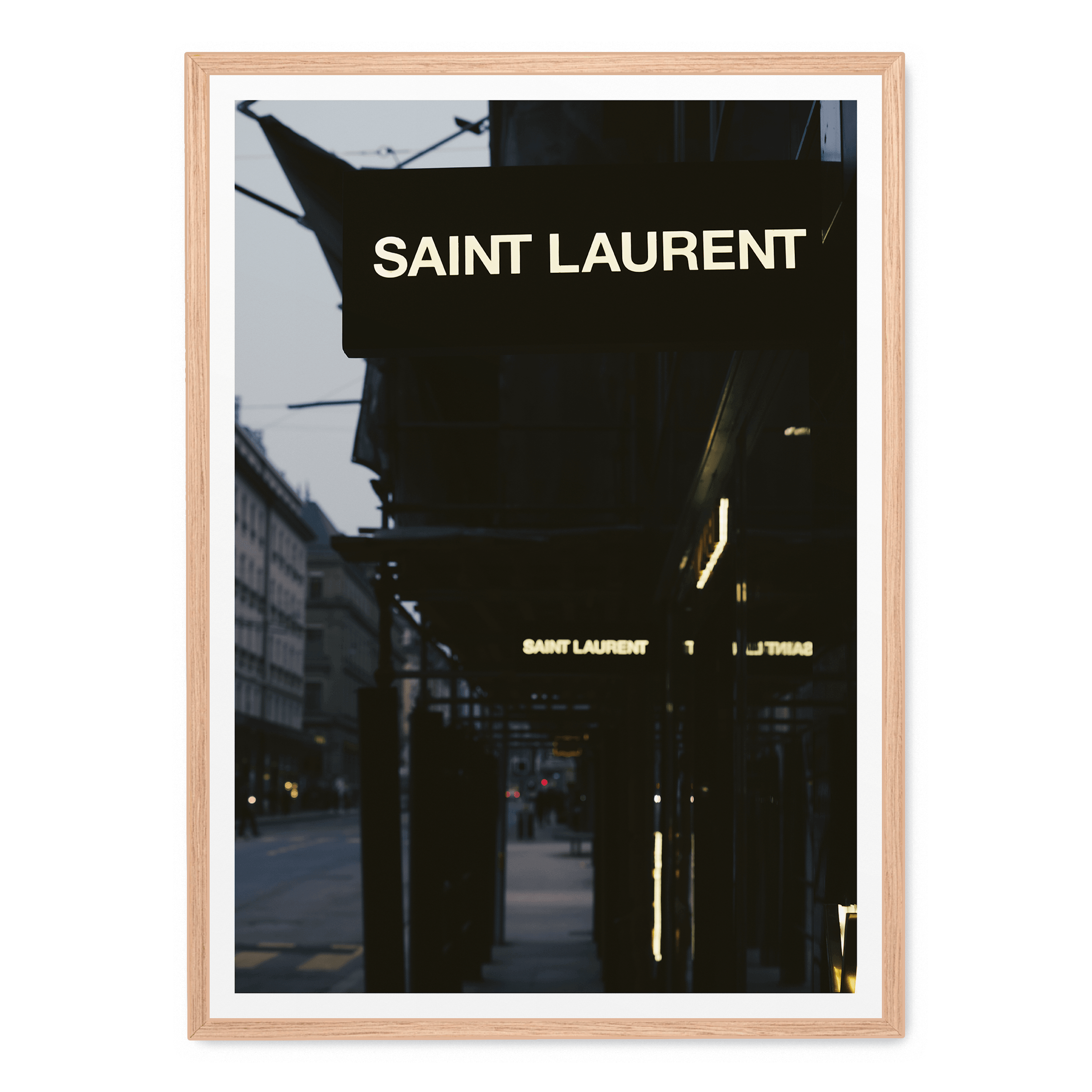 Saint Laurent Nachtplakat: No frame / A4 (21 x 29,7 cm)