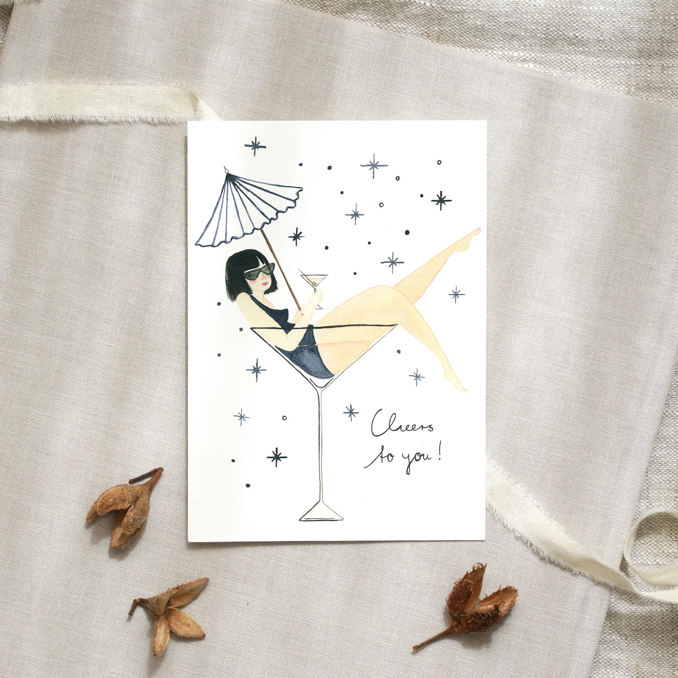 Postkarte · Lady Cocktail - GUNDT HOME