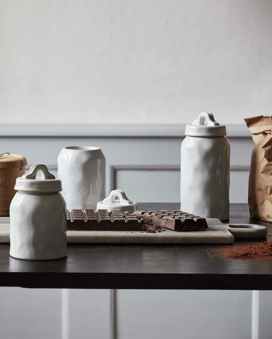 Lulo Aufbewahrungsgefäß weiss 1300 ml - GUNDT HOME