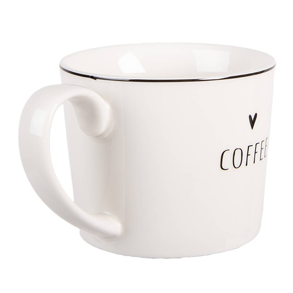 Becher 275 ml, weißes Porzellan, Herz