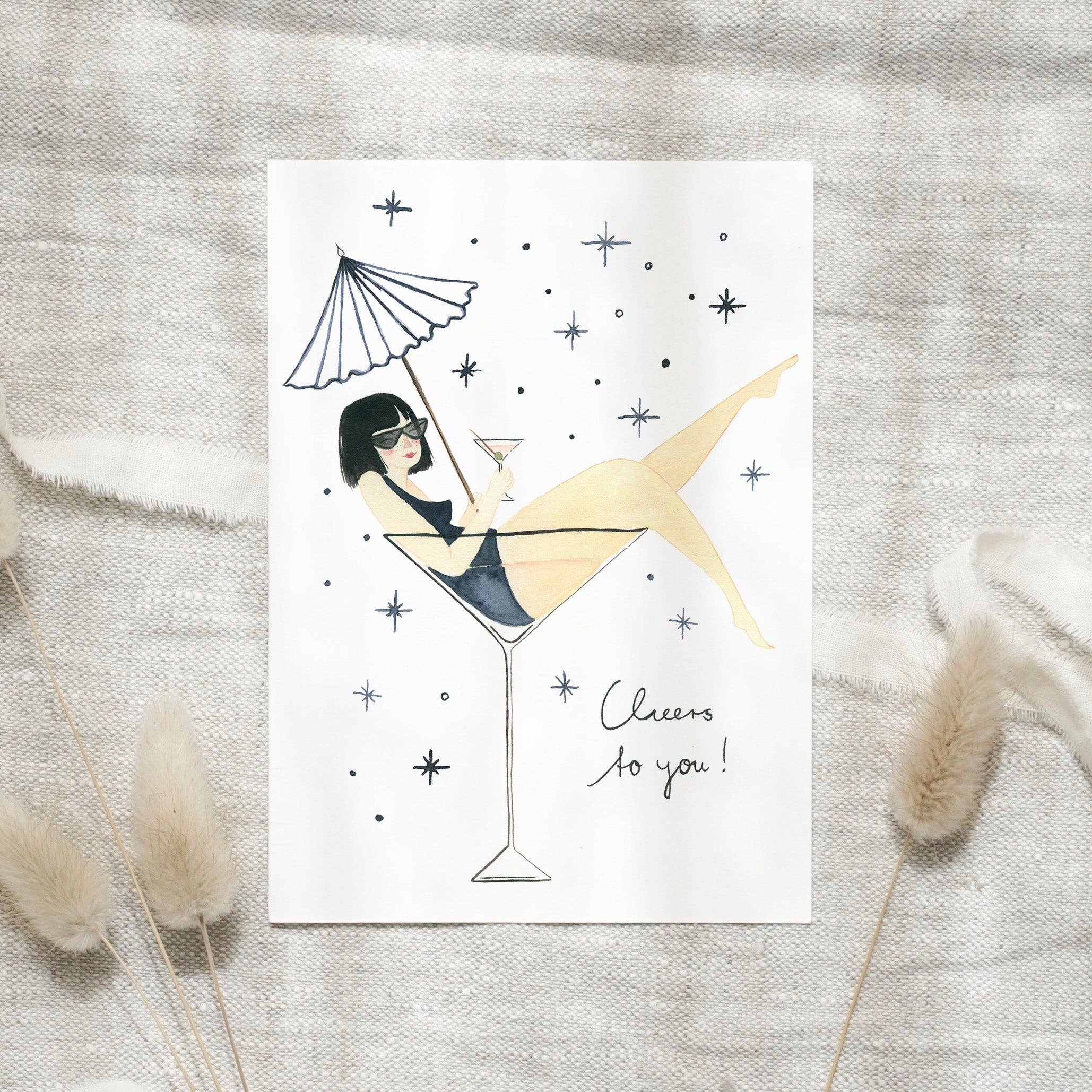 Postkarte · Lady Cocktail - GUNDT HOME