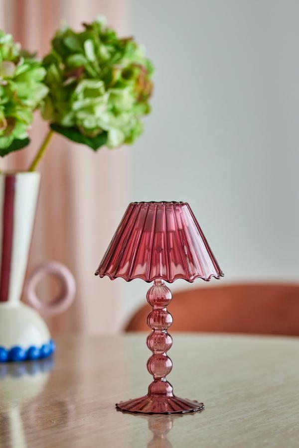 Cisco Teelichthalter, Rot, Glas - GUNDT HOME