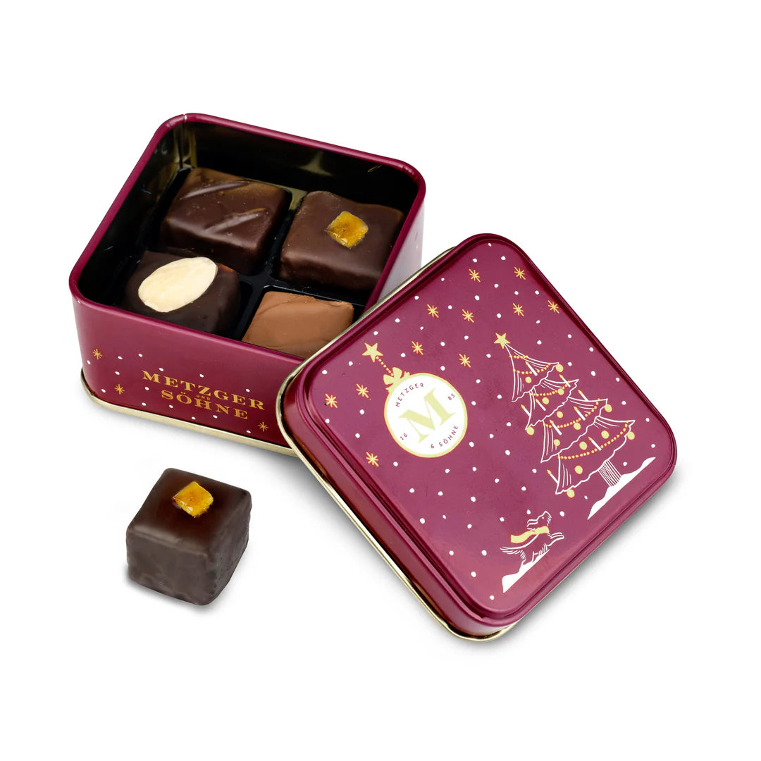 Petit Weihnachts Lebkuchen Pralinen Dose - Rot