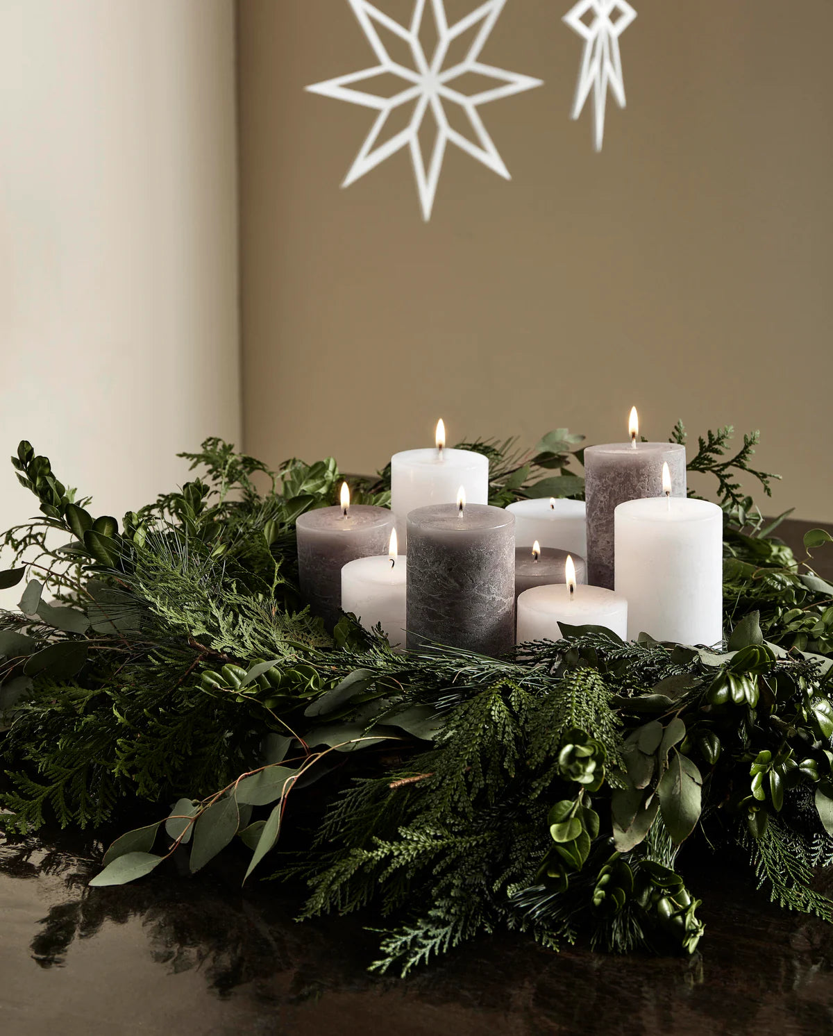 NORDAL Kerzen Grau 15 - GUNDT HOME