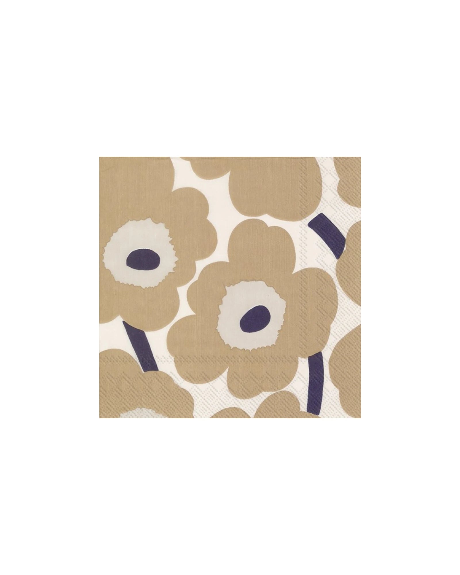 Unikko Creme Linen Lunch-Servietten - GUNDT HOME