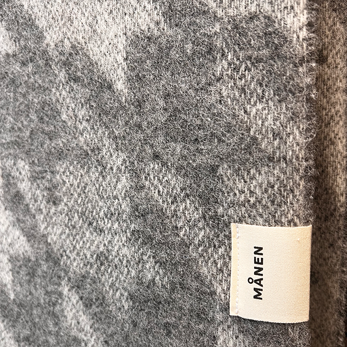 Wolldecke XL Houndstooth Grau - GUNDT HOME