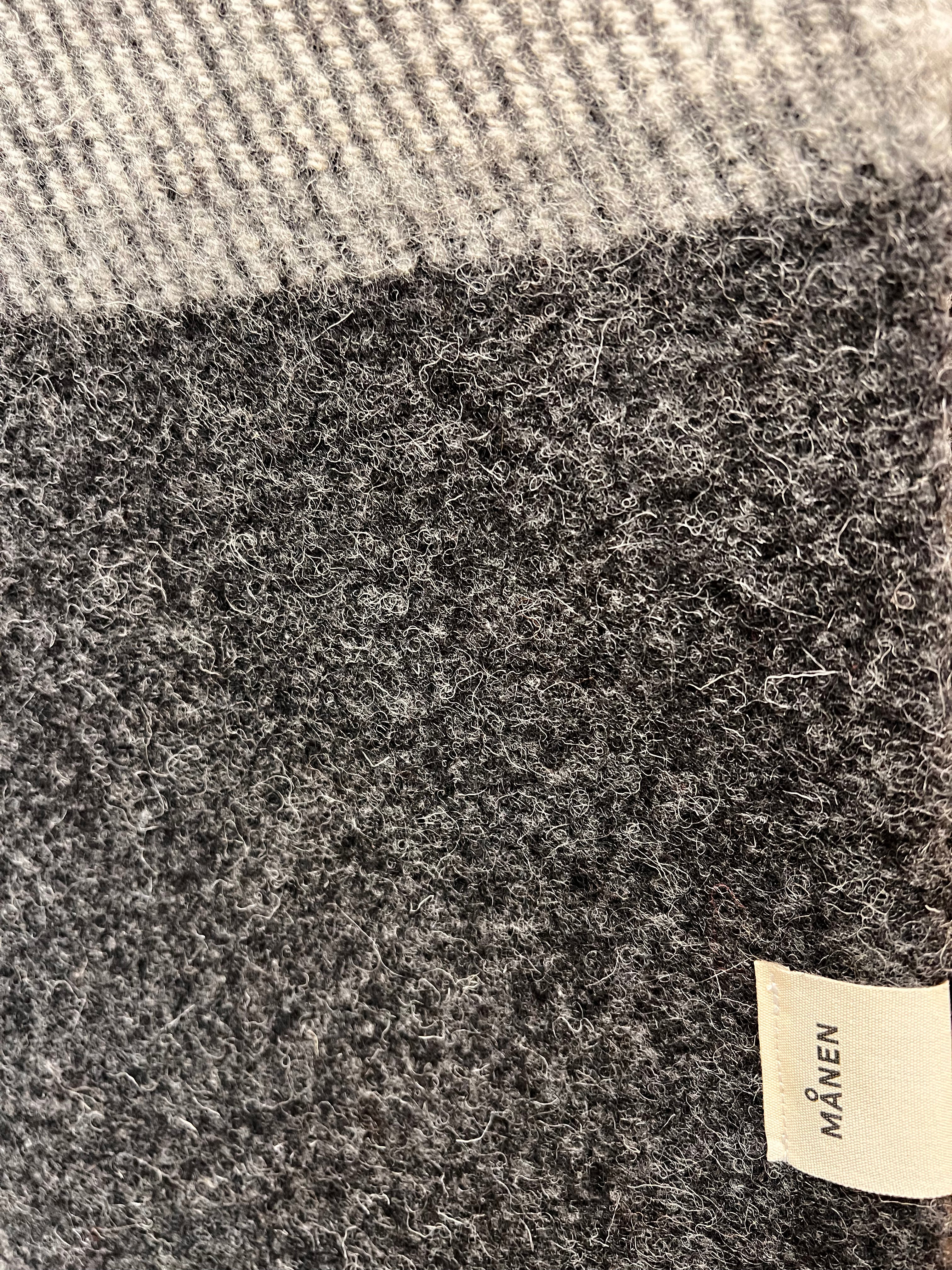 Wolldecke XL Squared Grau/Beige - GUNDT HOME