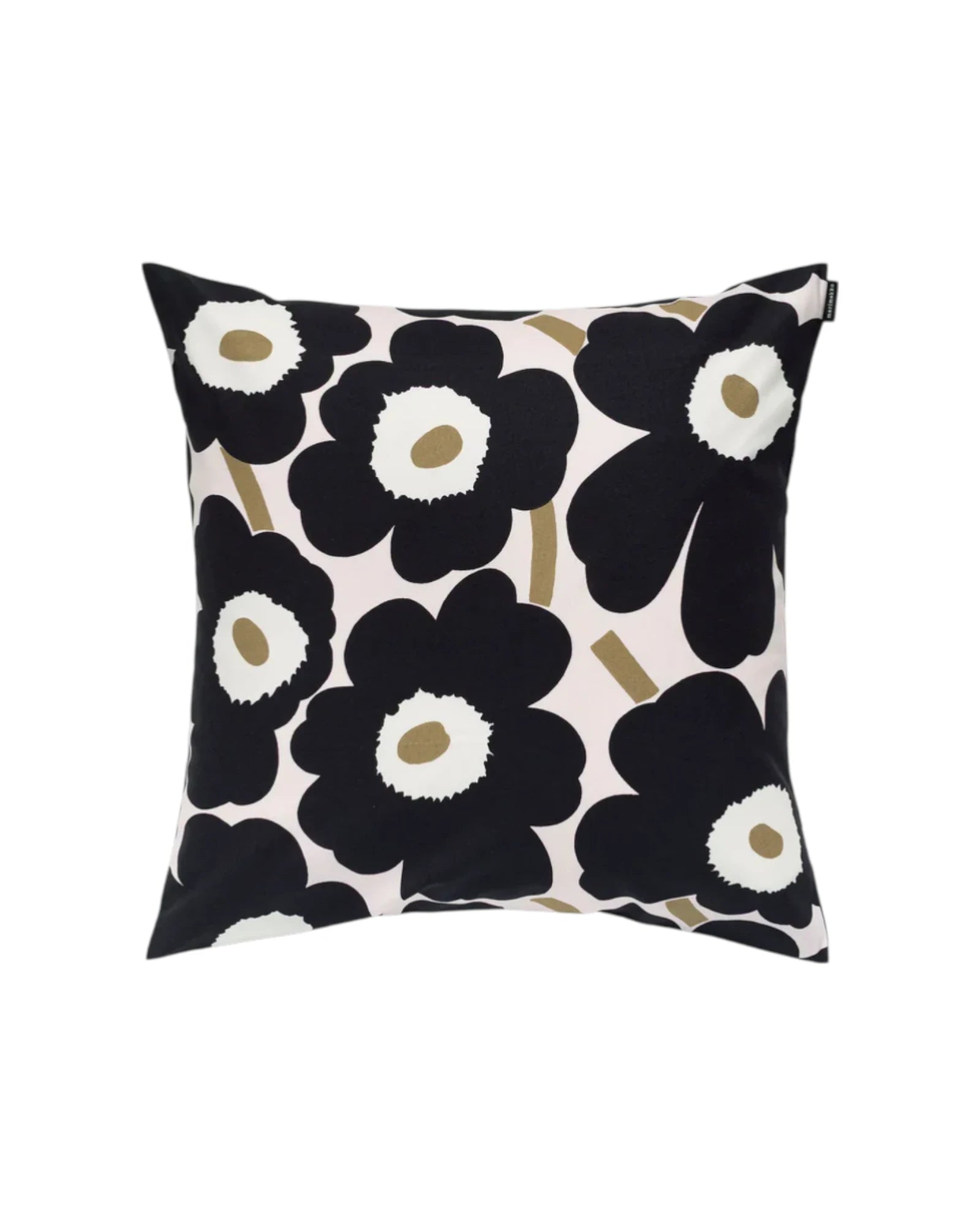Pieni Unikko Schwarz/Beige Kissenbezug mit Blumen-Design - GUNDT HOME