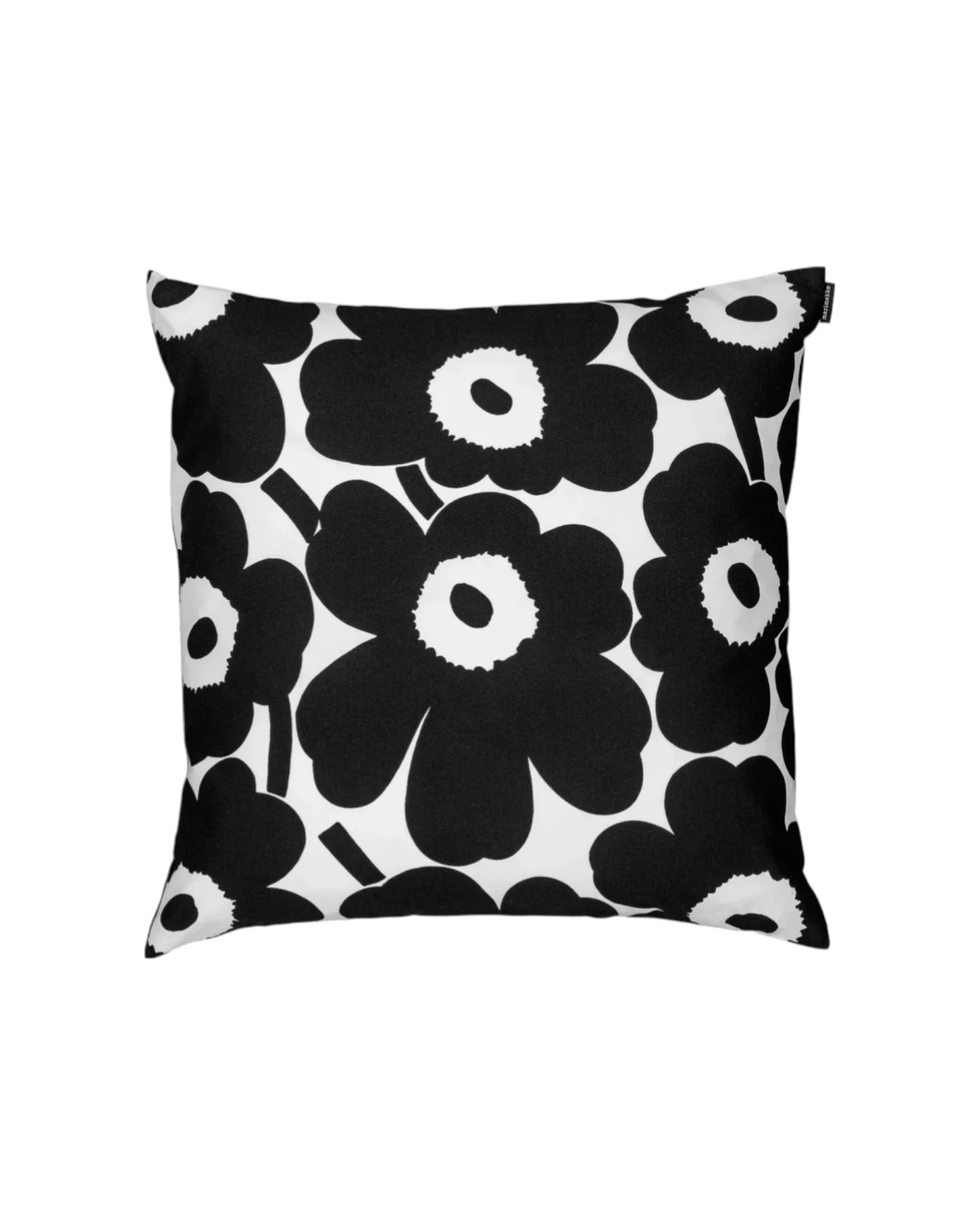 Pieni Unikko Schwarz Kissenbezug mit Blumen-Design - GUNDT HOME