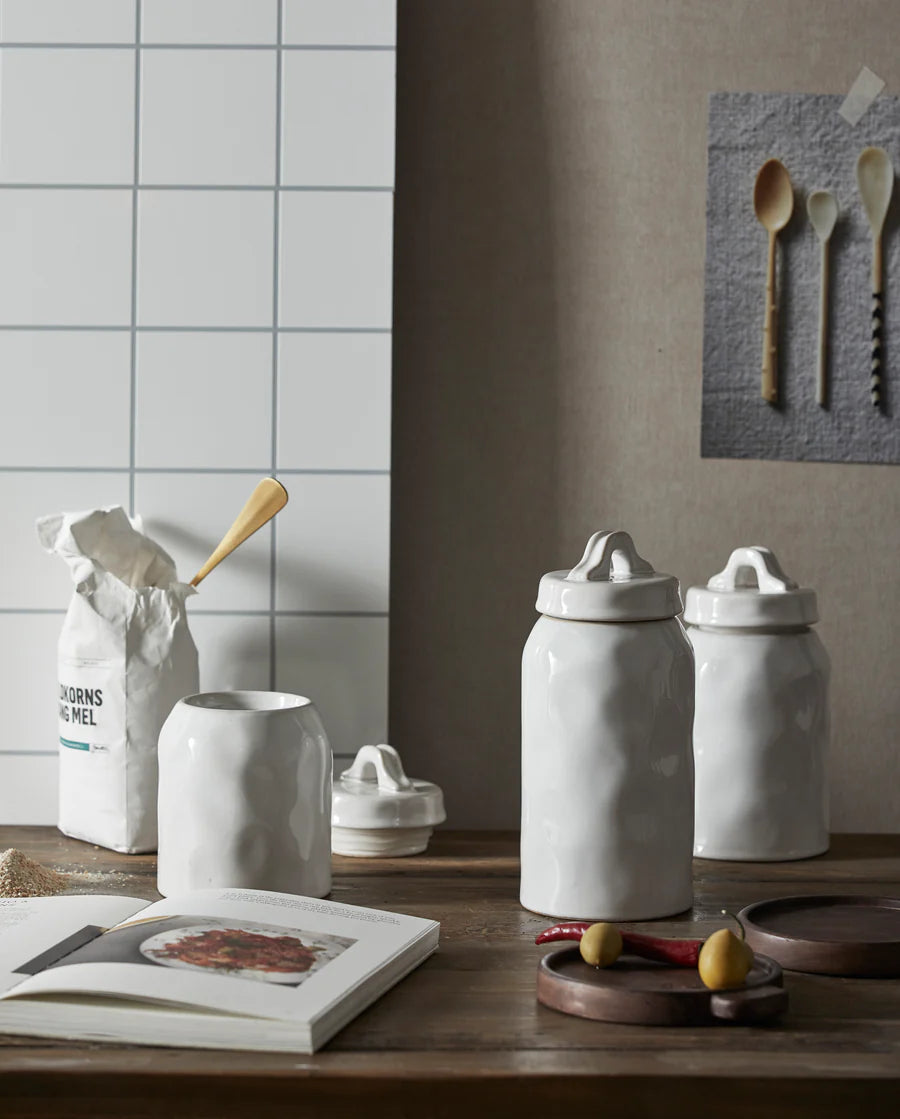 Lulo Aufbewahrungsgefäß weiss 1300 ml - GUNDT HOME