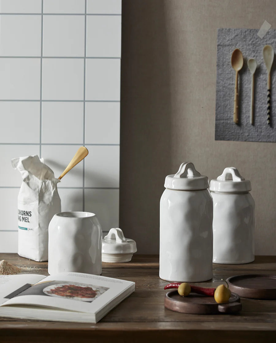 Lulo Aufbewahrungsgefäß weiss 1300 ml - GUNDT HOME