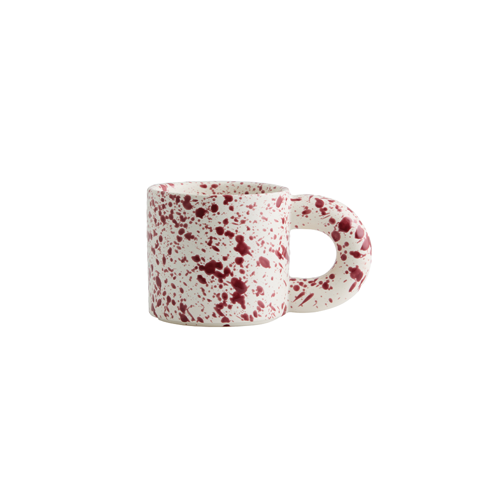 Jose Tasse rot/weiß splash