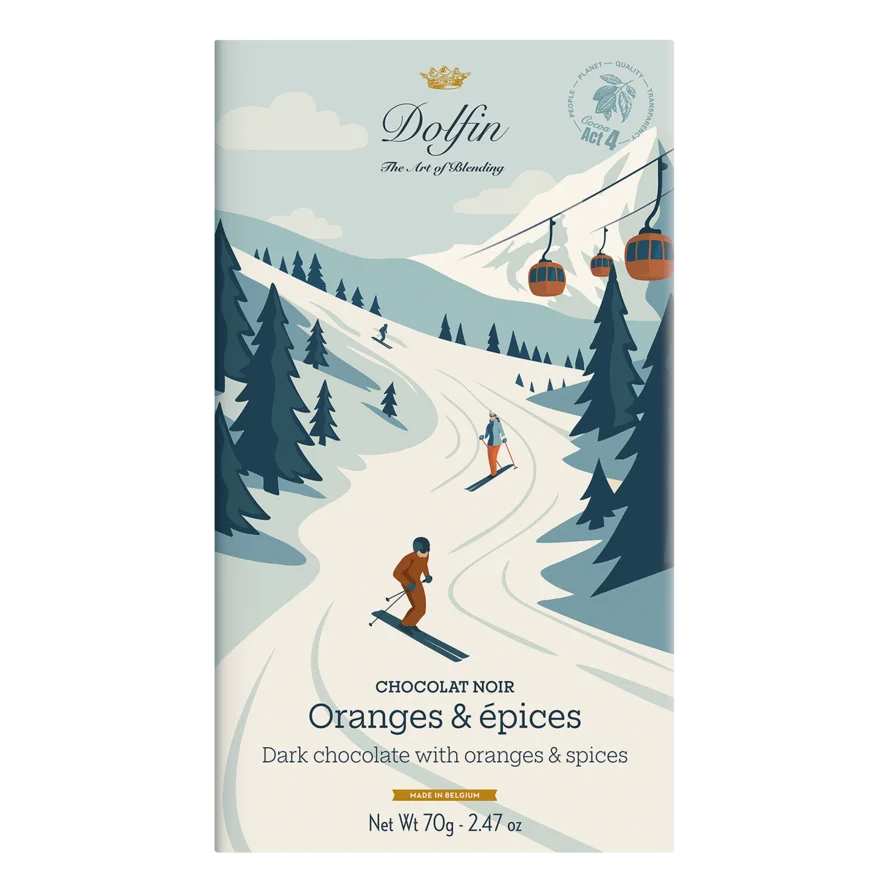 Zartbitterschokolade mit Orange und Gewürzen