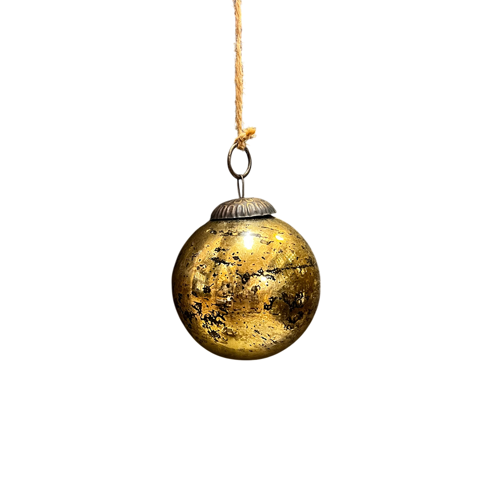 GUNDT HOME Weihnachtskugel Gold Vintage - GUNDT HOME