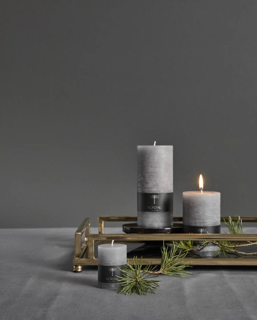 NORDAL Kerzen Grau S - GUNDT HOME
