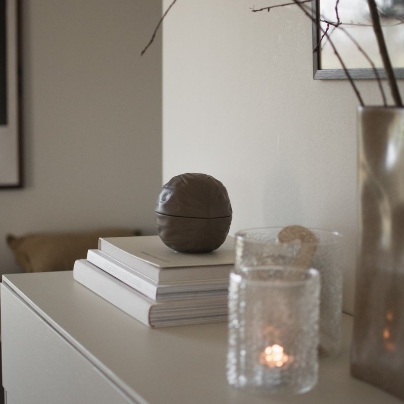 Wallnus Keramikdose Beige