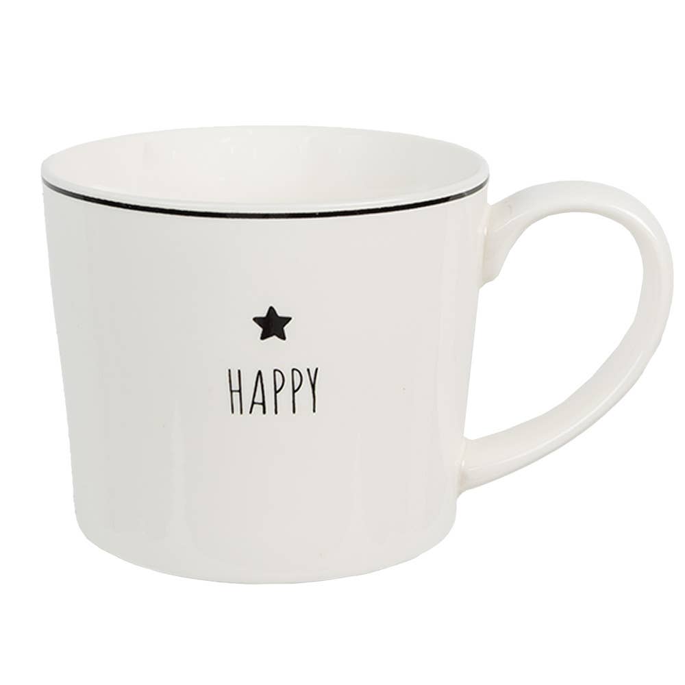 Becher 275 ml Weißes Porzellan Stern Trinkbecher