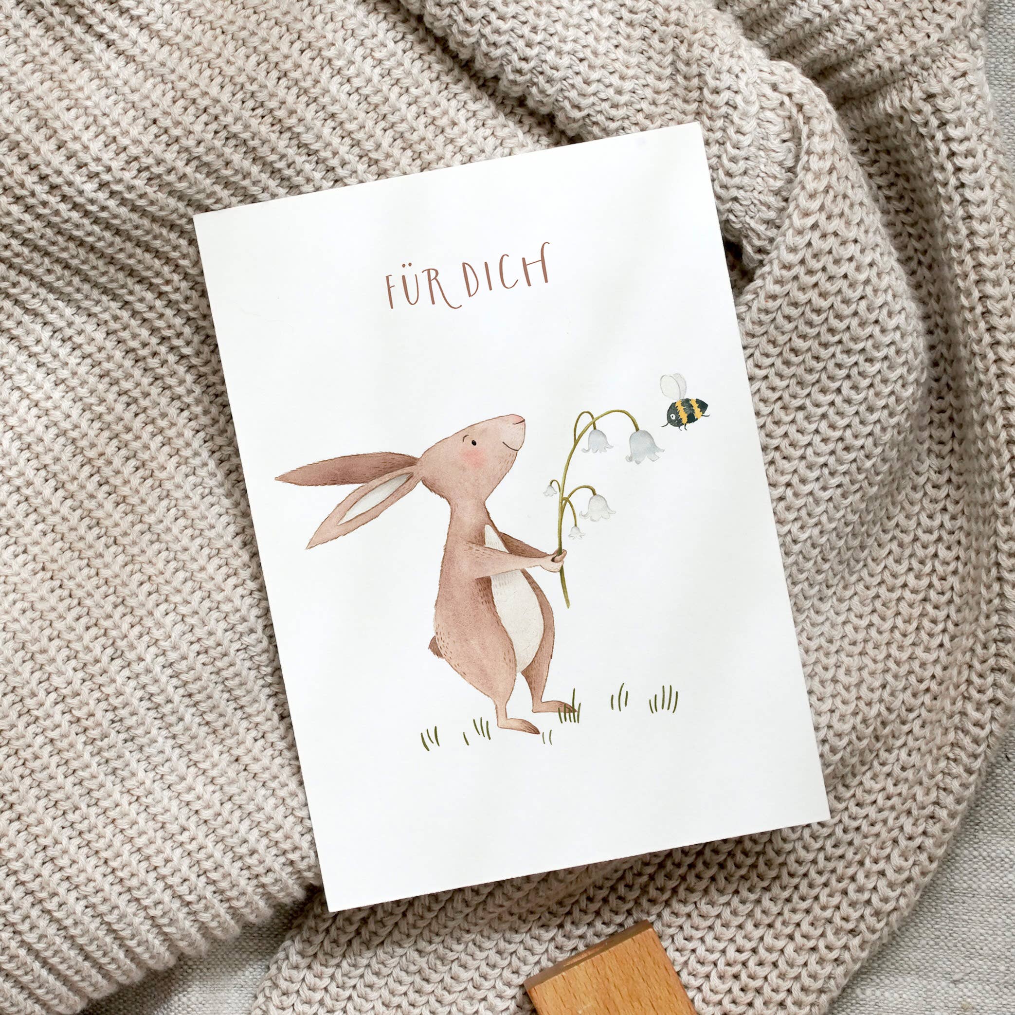 Postkarte - Hase | Für dich - GUNDT HOME