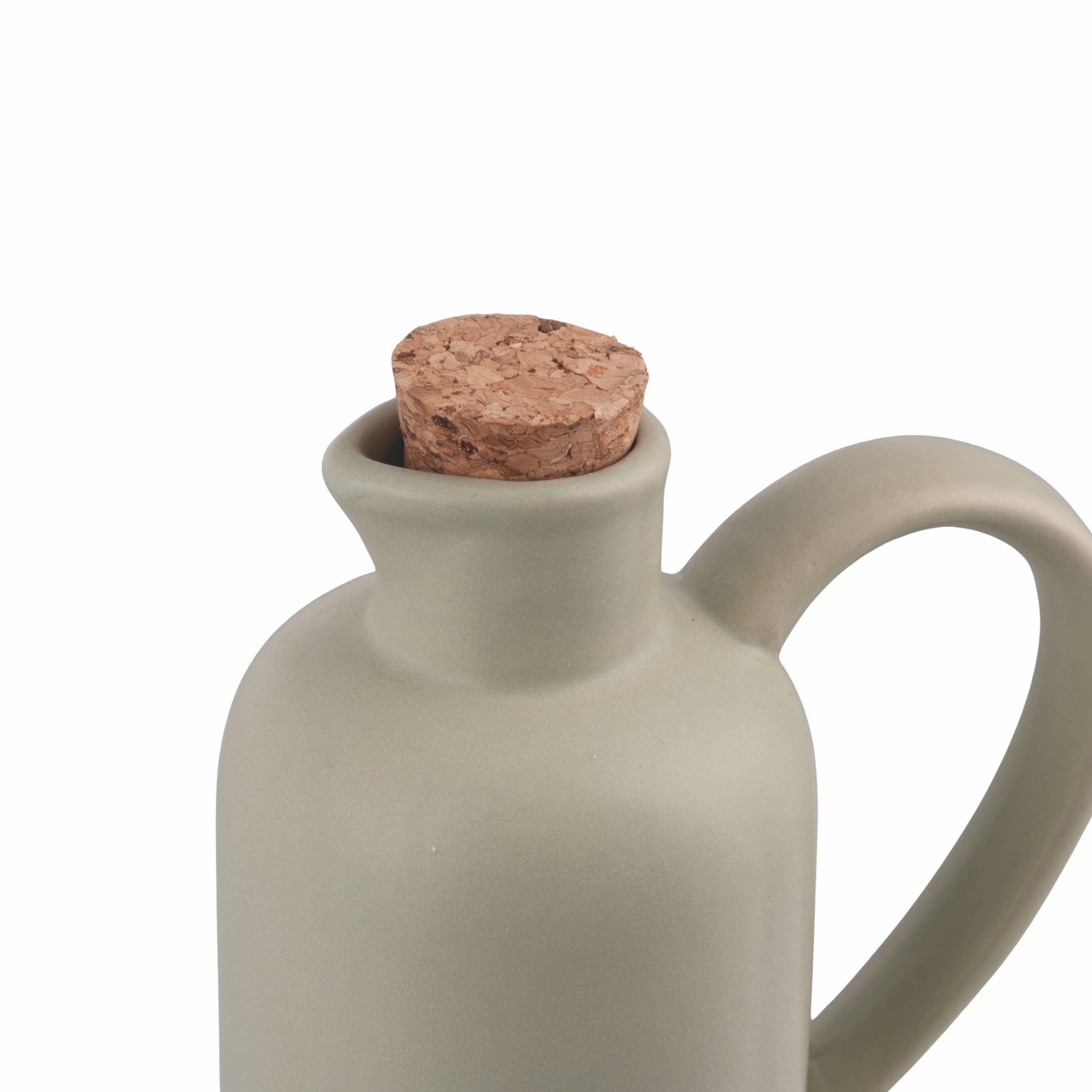 4 Farbtöne Ölkännchen helles Salbeigrün / Korkverschluss