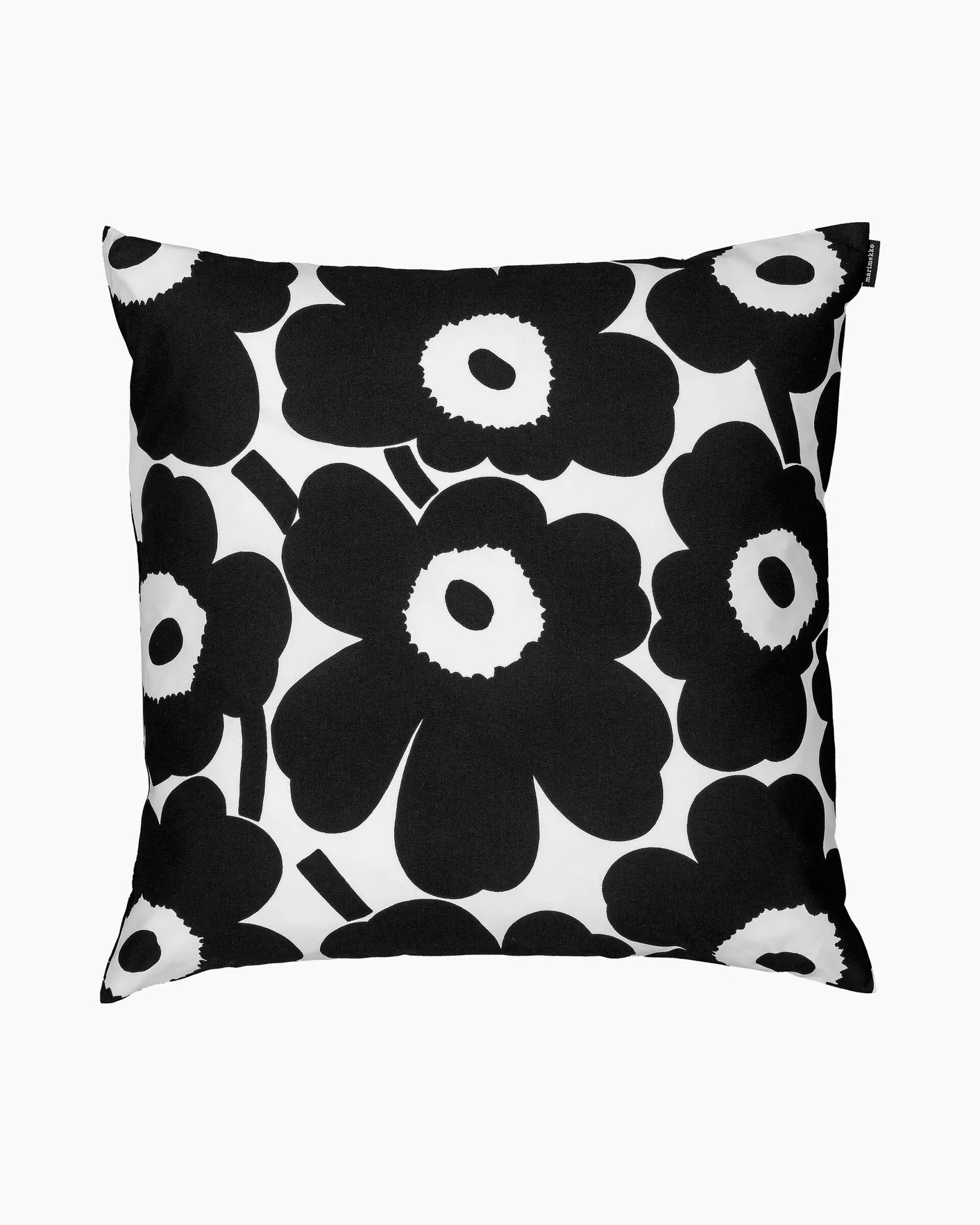 Pieni Unikko Schwarz Kissenbezug mit Blumen-Design
