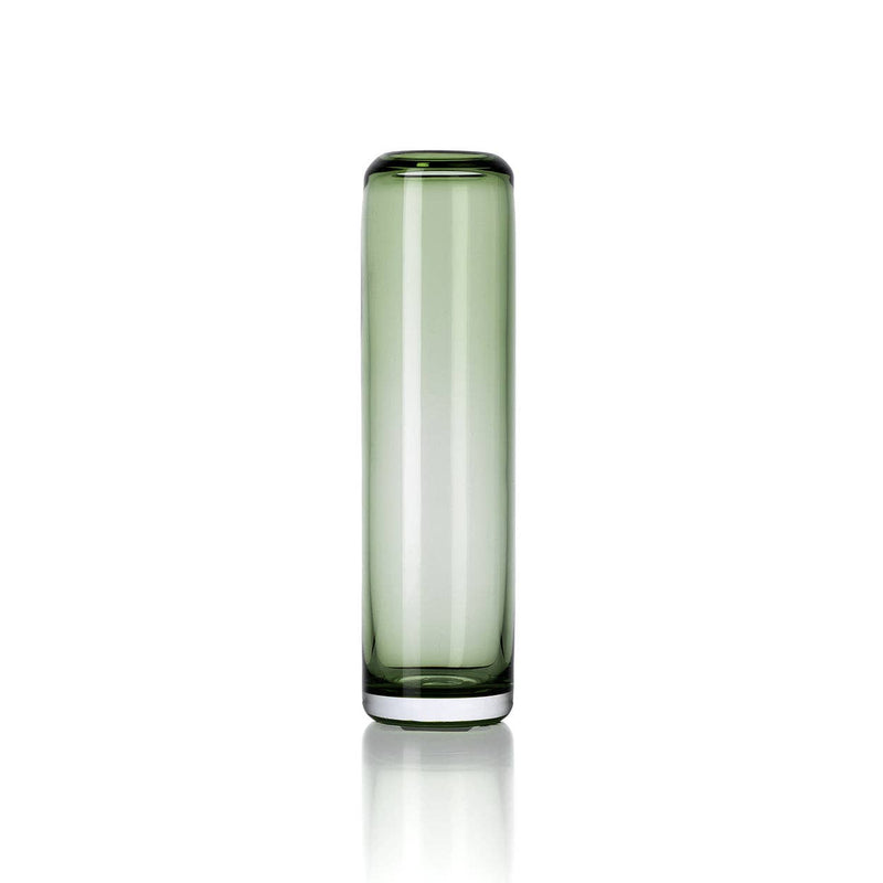 Die hohe vertikale Vase - Grün