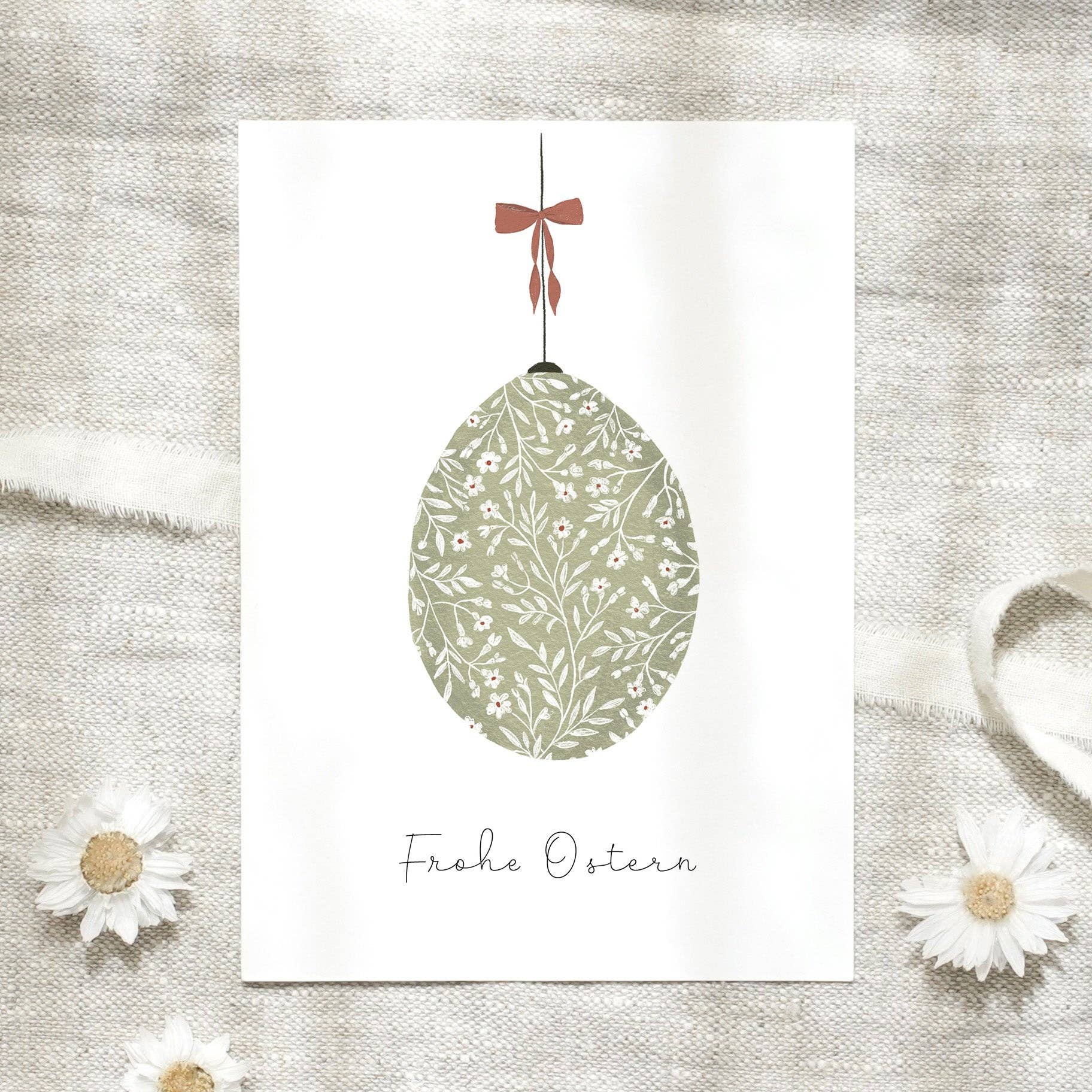 Postkarte · Osterei | Grün - GUNDT HOME