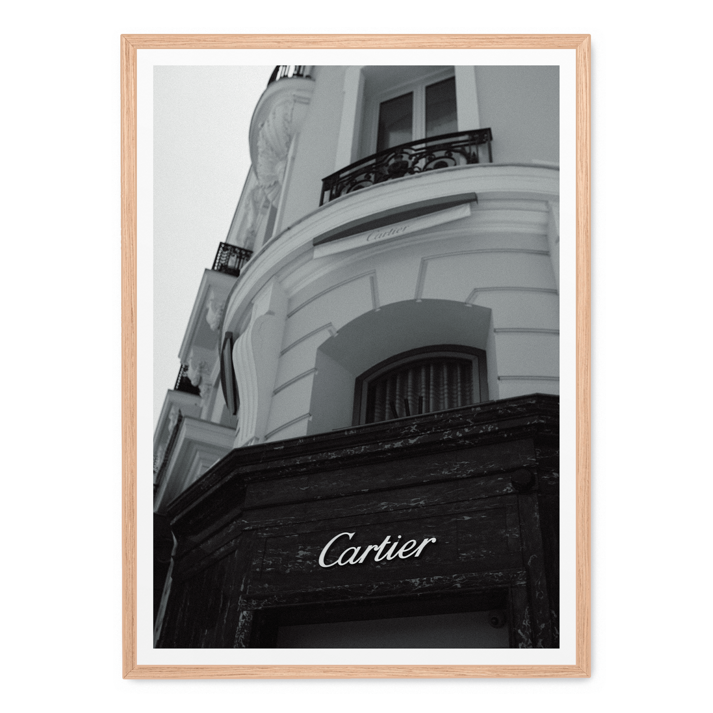 Cartier Vorderseite Schwarzweiß-Plakat: No frame / A4 (21 x 29,7 cm)