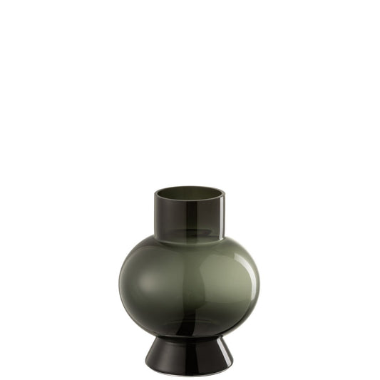 J-Line Vase Sphere - Glas - Schwarz - klein - 22,00 cm hoch