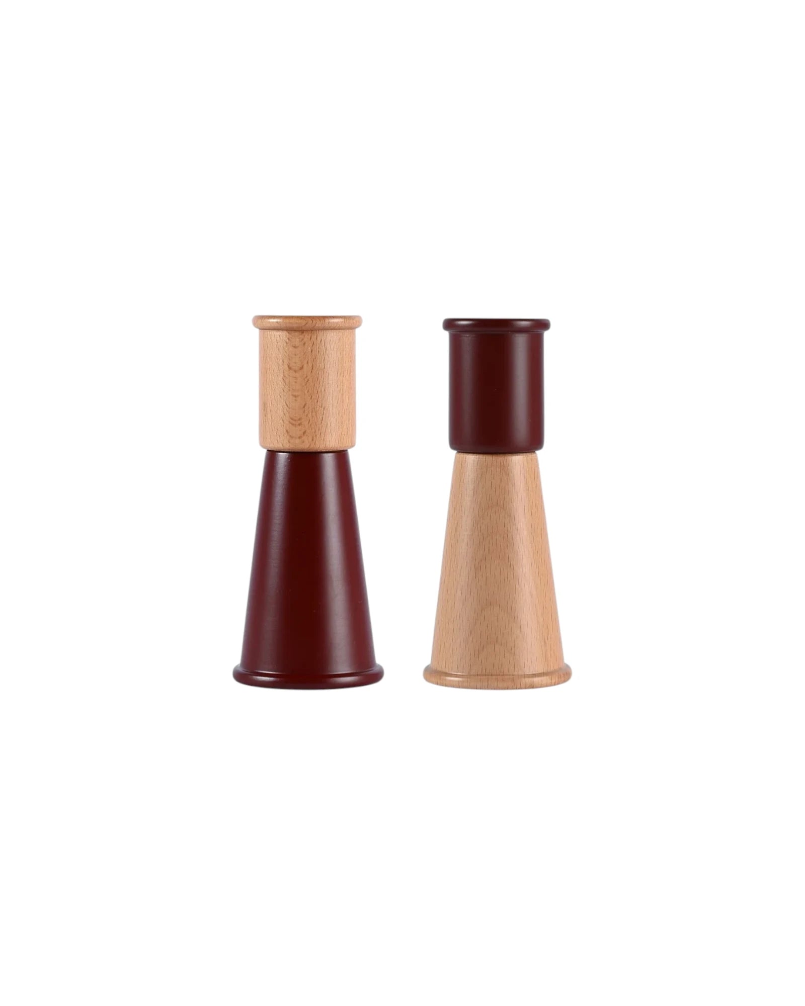 Gurken Salz- & Pfeffermühlen klein 2er-Set dark red/brown 15 cm - GUNDT HOME