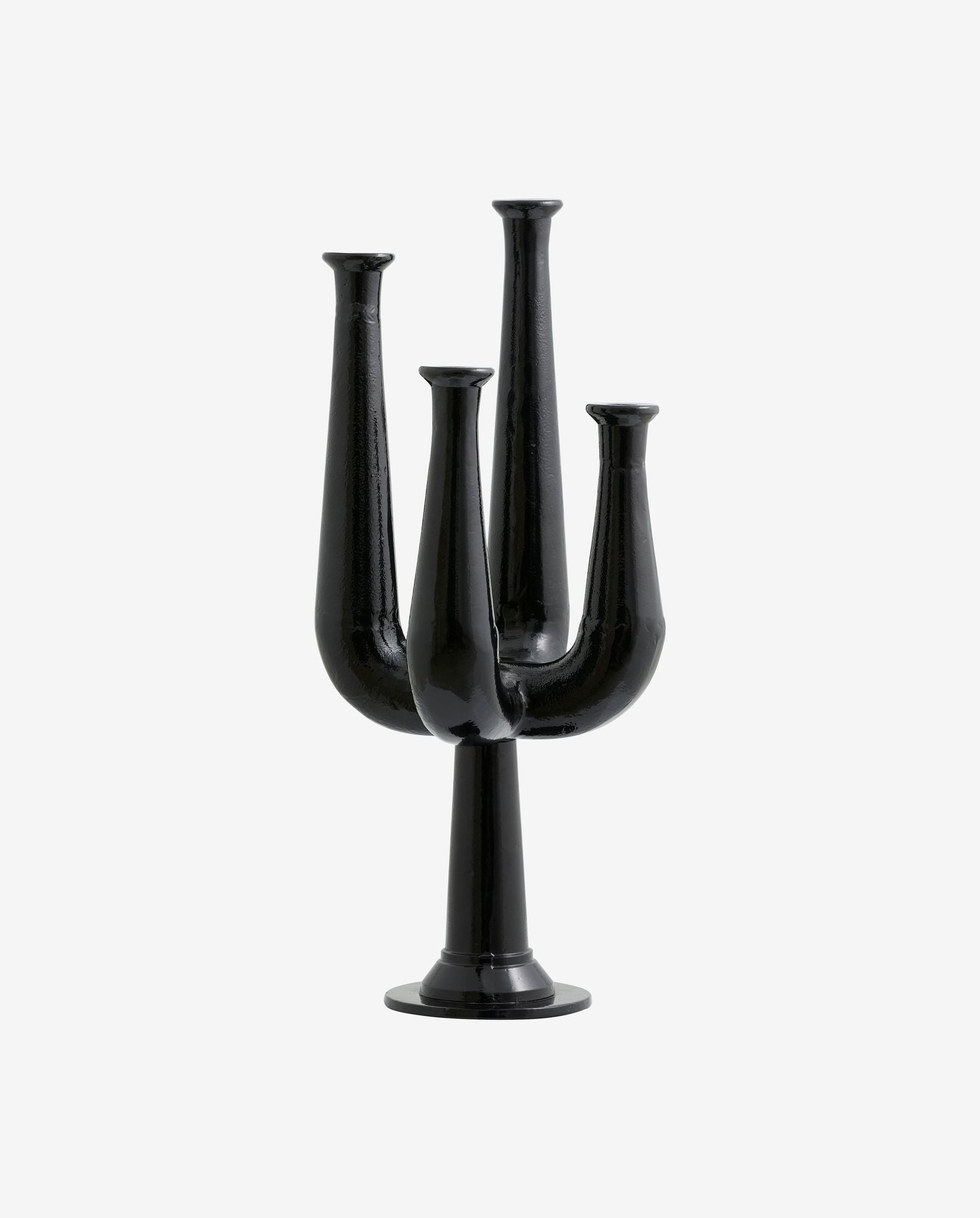 ULOPU candleholder, 4 arm, aluminum - black