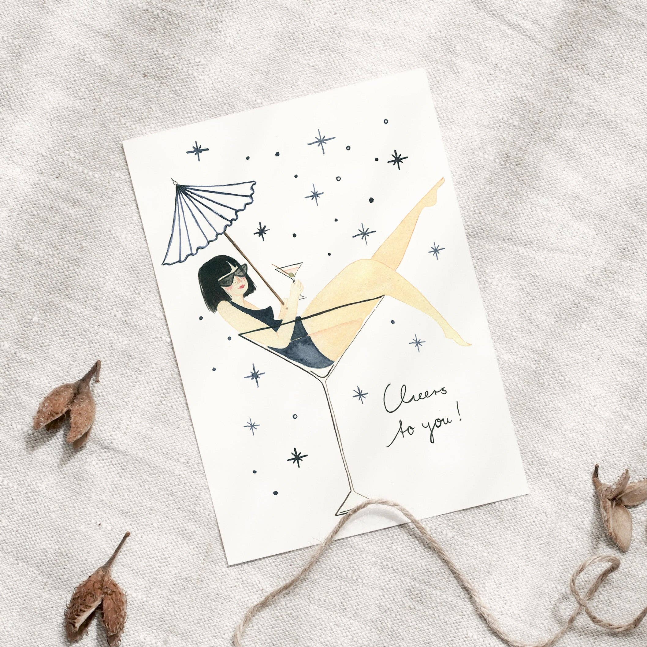 Postkarte · Lady Cocktail - GUNDT HOME