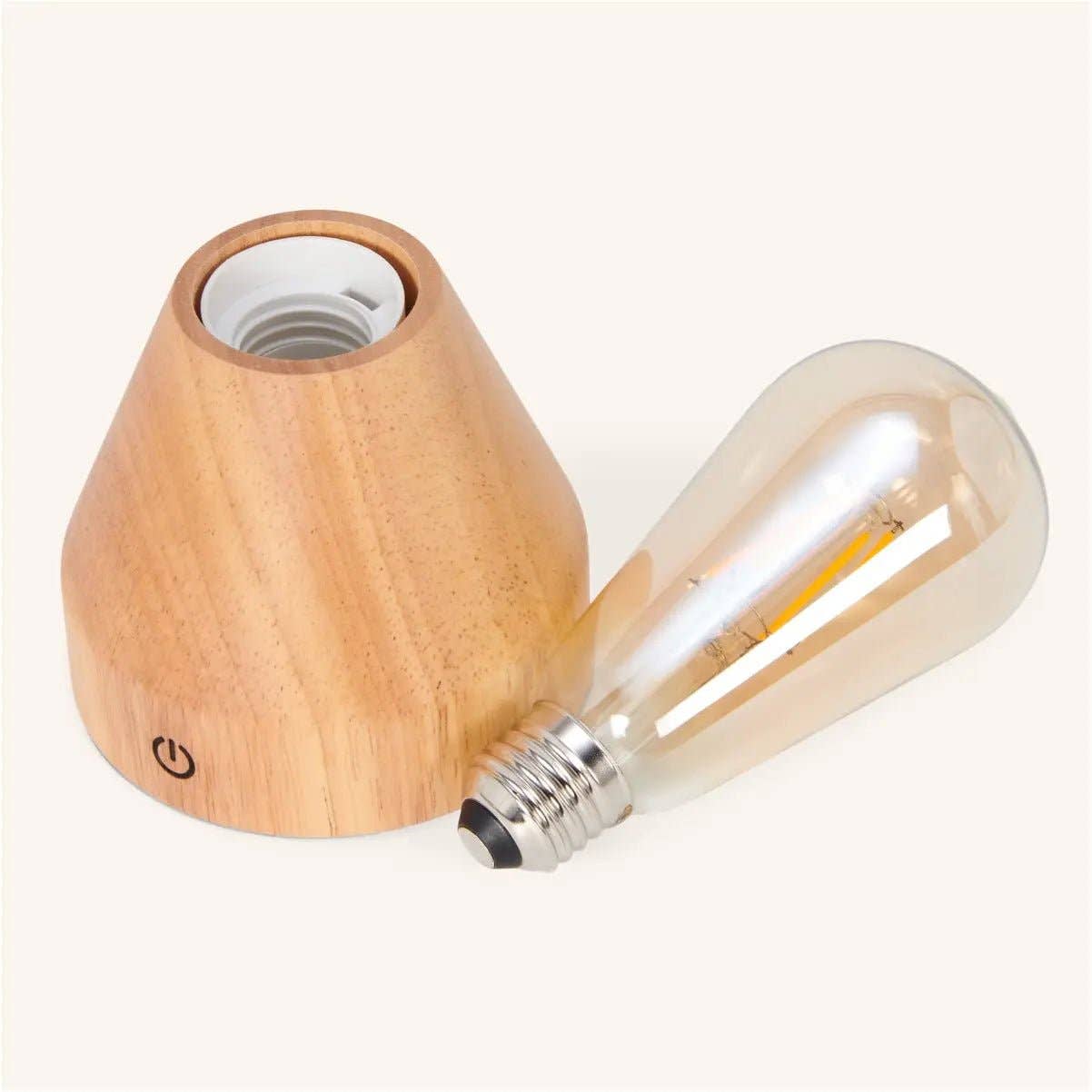 Zavi Hellbraune Wiederaufladbare Tischlampe | LED, Kabellos & 80 Stunden Akkulaufzeit - GUNDT HOME