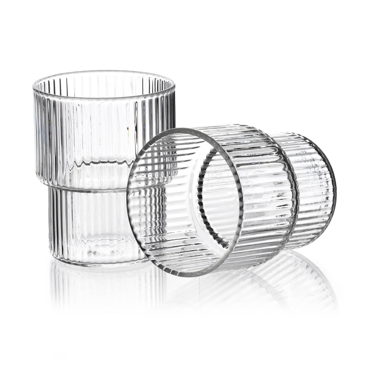 Trinkglas ELLA STRIPES, klar, 4er-Set