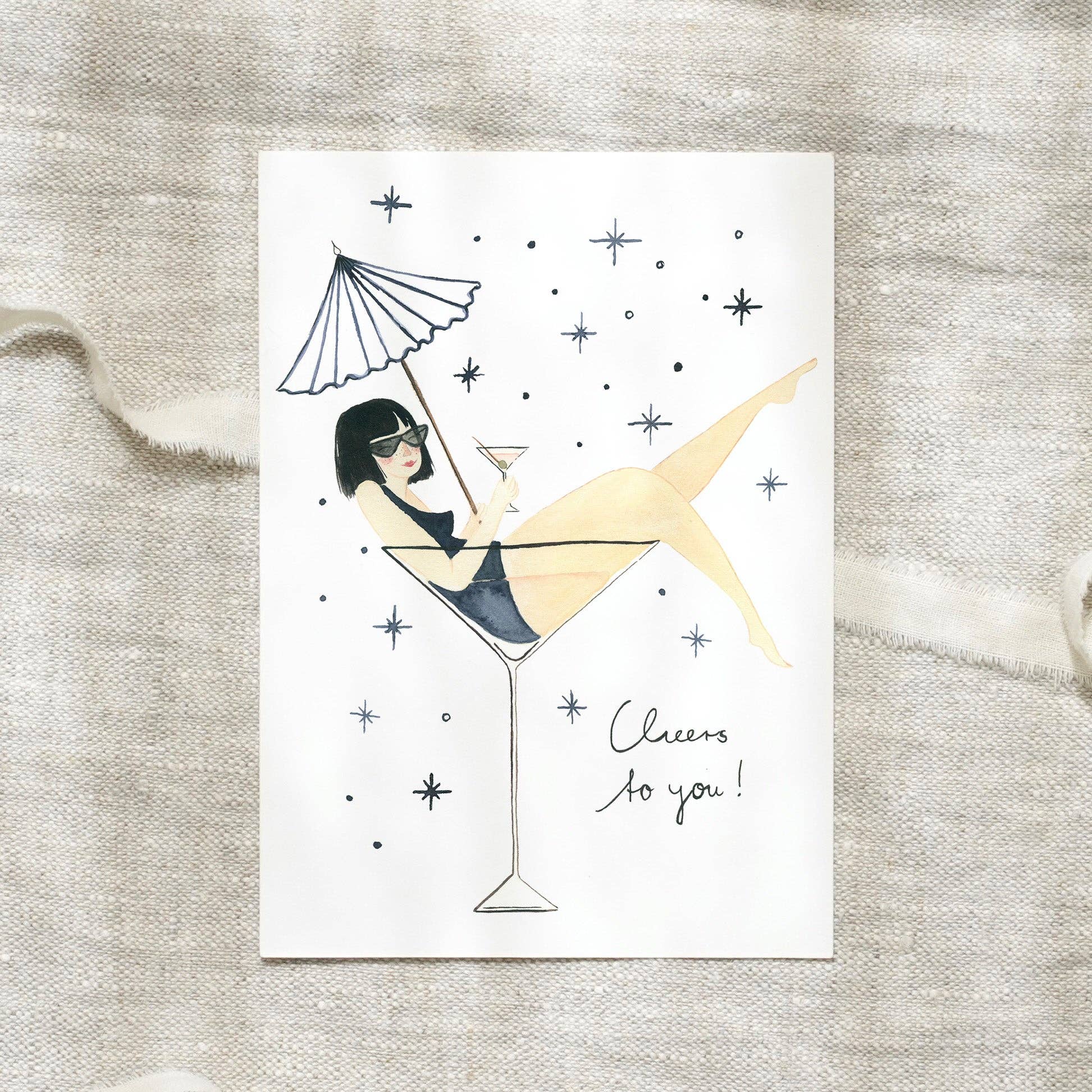 Postkarte · Lady Cocktail - GUNDT HOME