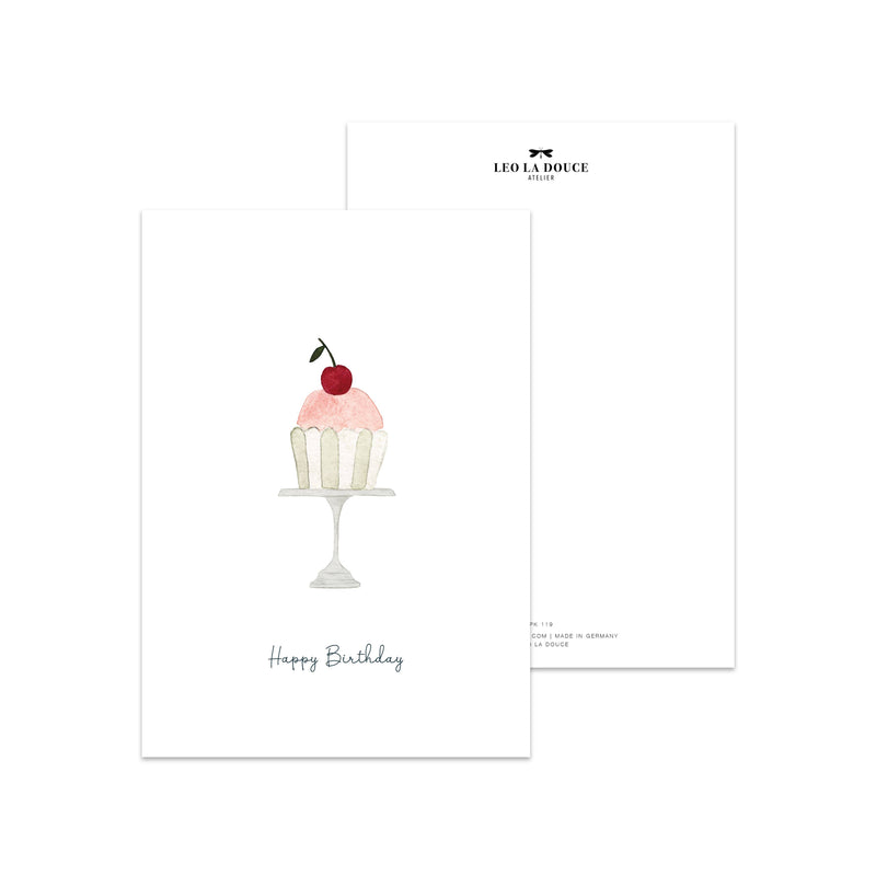 Postkarte · Happy Birthday | Cupcake - GUNDT HOME
