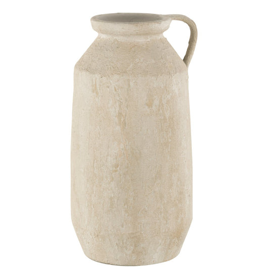 J-Line Vase Ear Speckle - Keramik - Grau - groß - 45,00 cm hoch